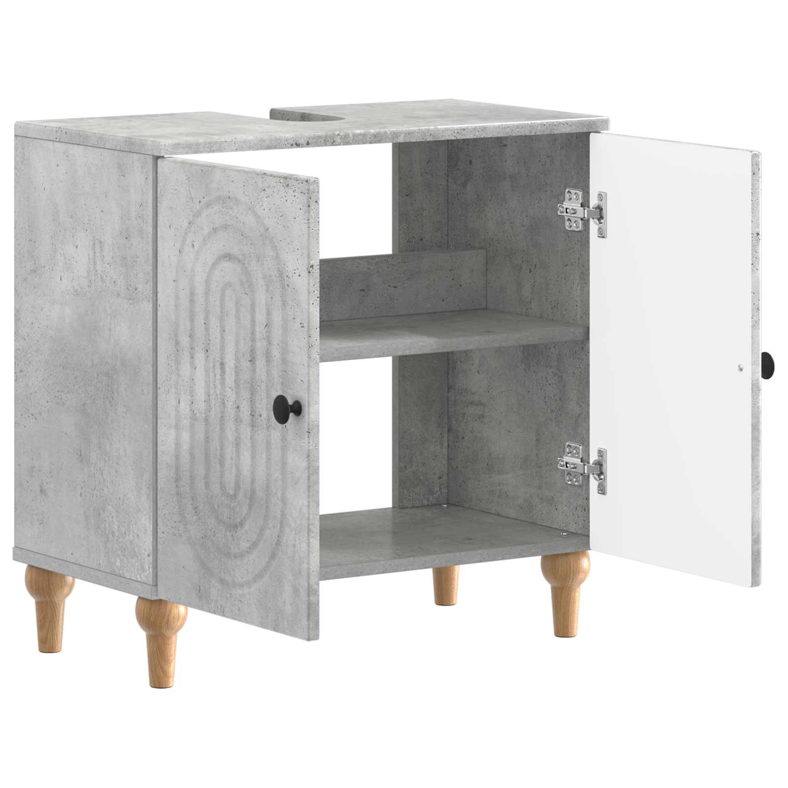 vidaXL Szafka pod umywalkę ALKMAAR Betonowy szary 59,5 x 31,5 x 59 cm