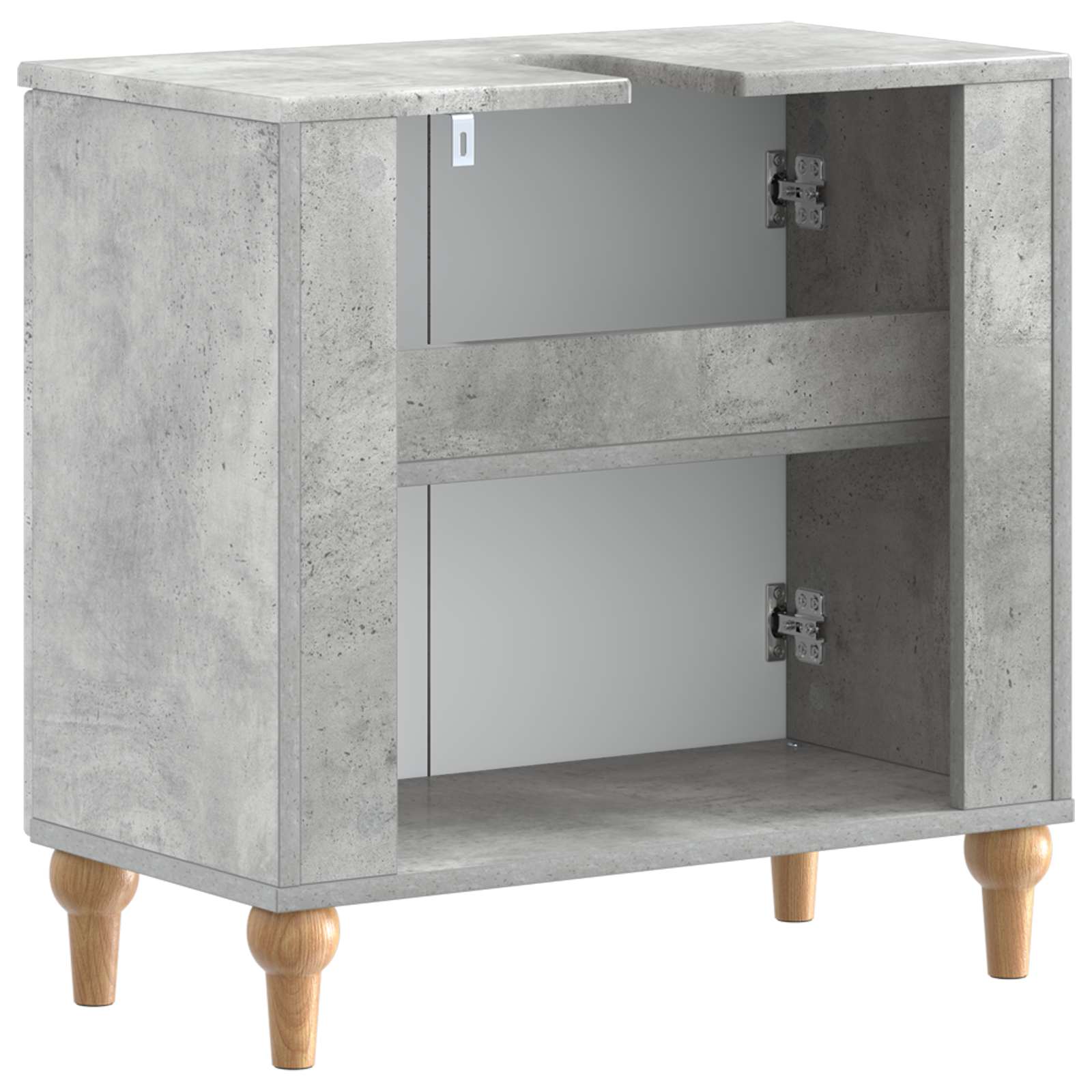 vidaXL Szafka pod umywalkę ALKMAAR Betonowy szary 59,5 x 31,5 x 59 cm