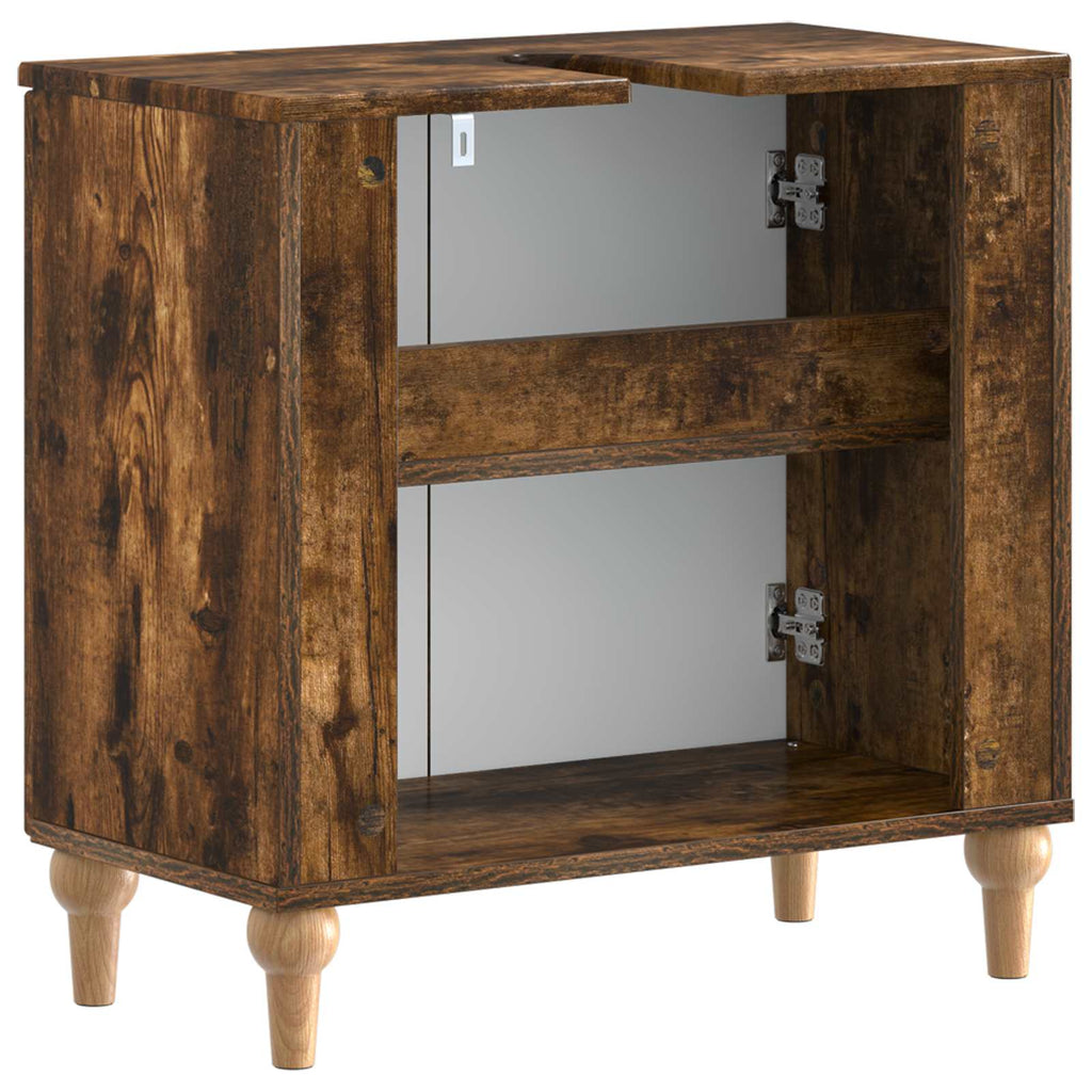 vidaXL Szafka pod umywalkę ALKMAAR Dąb wędzony 59,5 x 31,5 x 59 cm
