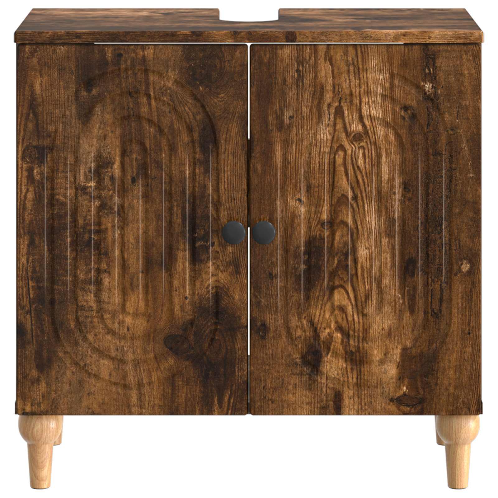 vidaXL Szafka pod umywalkę ALKMAAR Dąb wędzony 59,5 x 31,5 x 59 cm