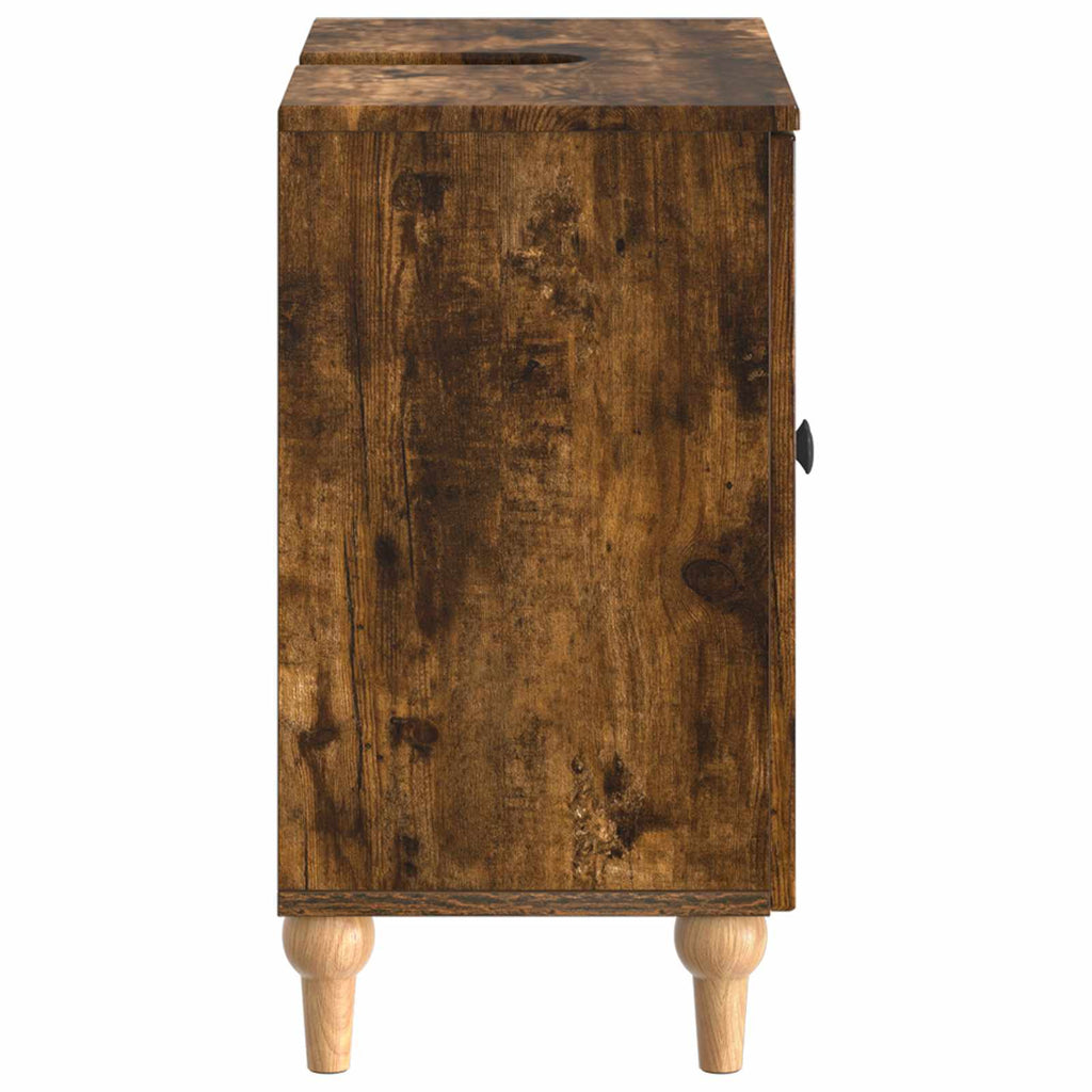 vidaXL Szafka pod umywalkę ALKMAAR Dąb wędzony 59,5 x 31,5 x 59 cm