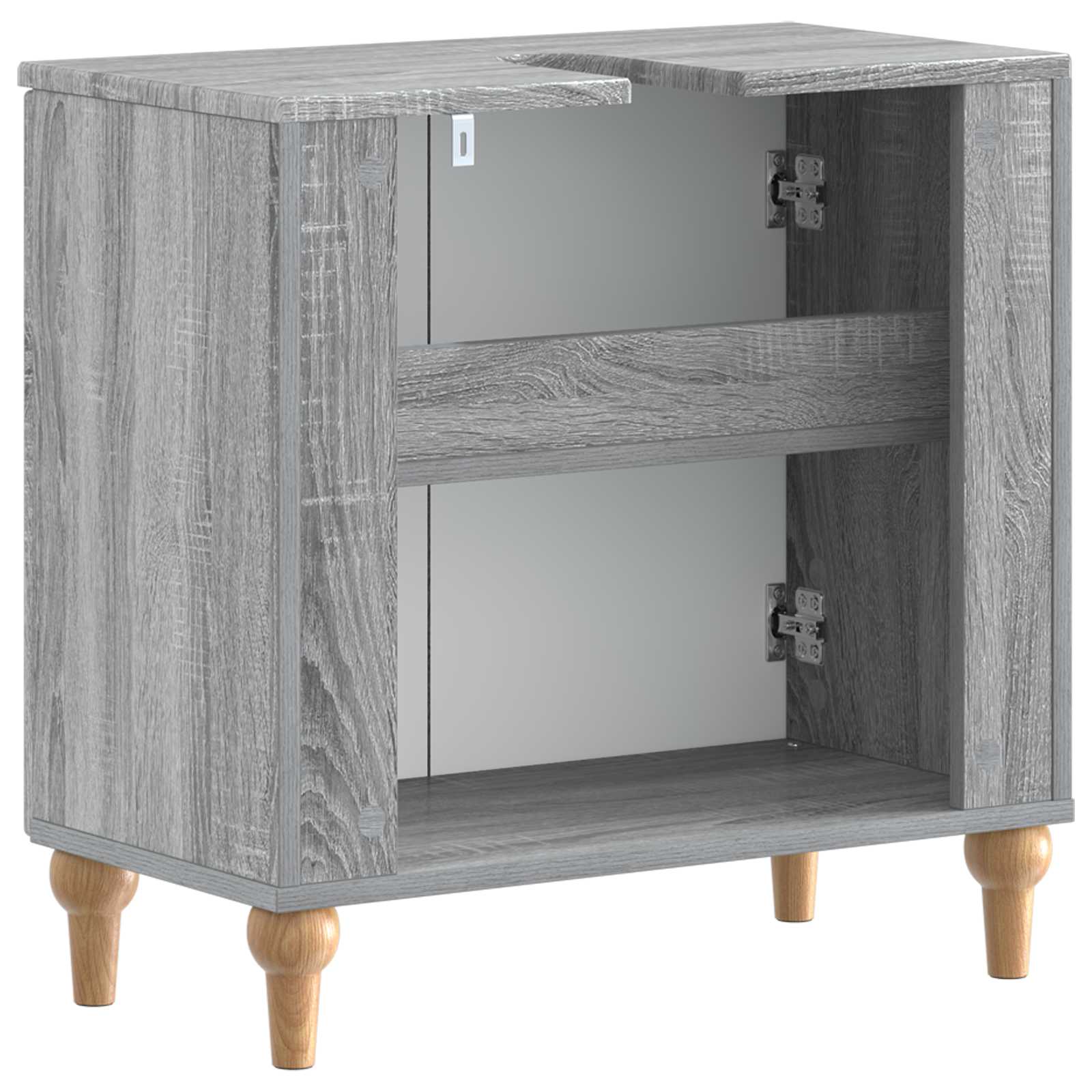 vidaXL Szafka pod umywalkę ALKMAAR Szary Sonoma 59,5 x 31,5 x 59 cm