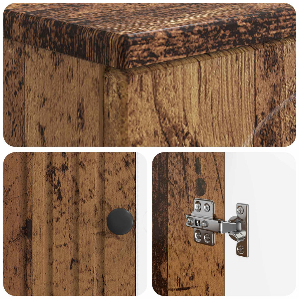vidaXL Szafka pod umywalkę ALKMAAR Stare drewno 59,5 x 31,5 x 59 cm