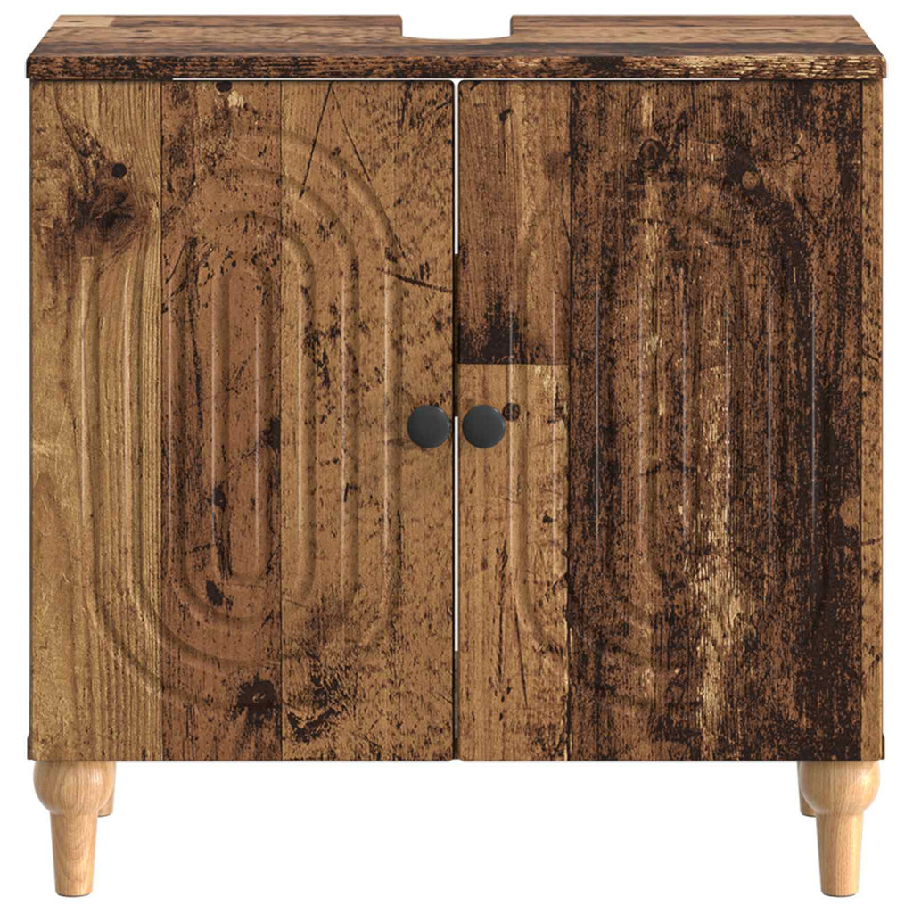 vidaXL Szafka pod umywalkę ALKMAAR Stare drewno 59,5 x 31,5 x 59 cm