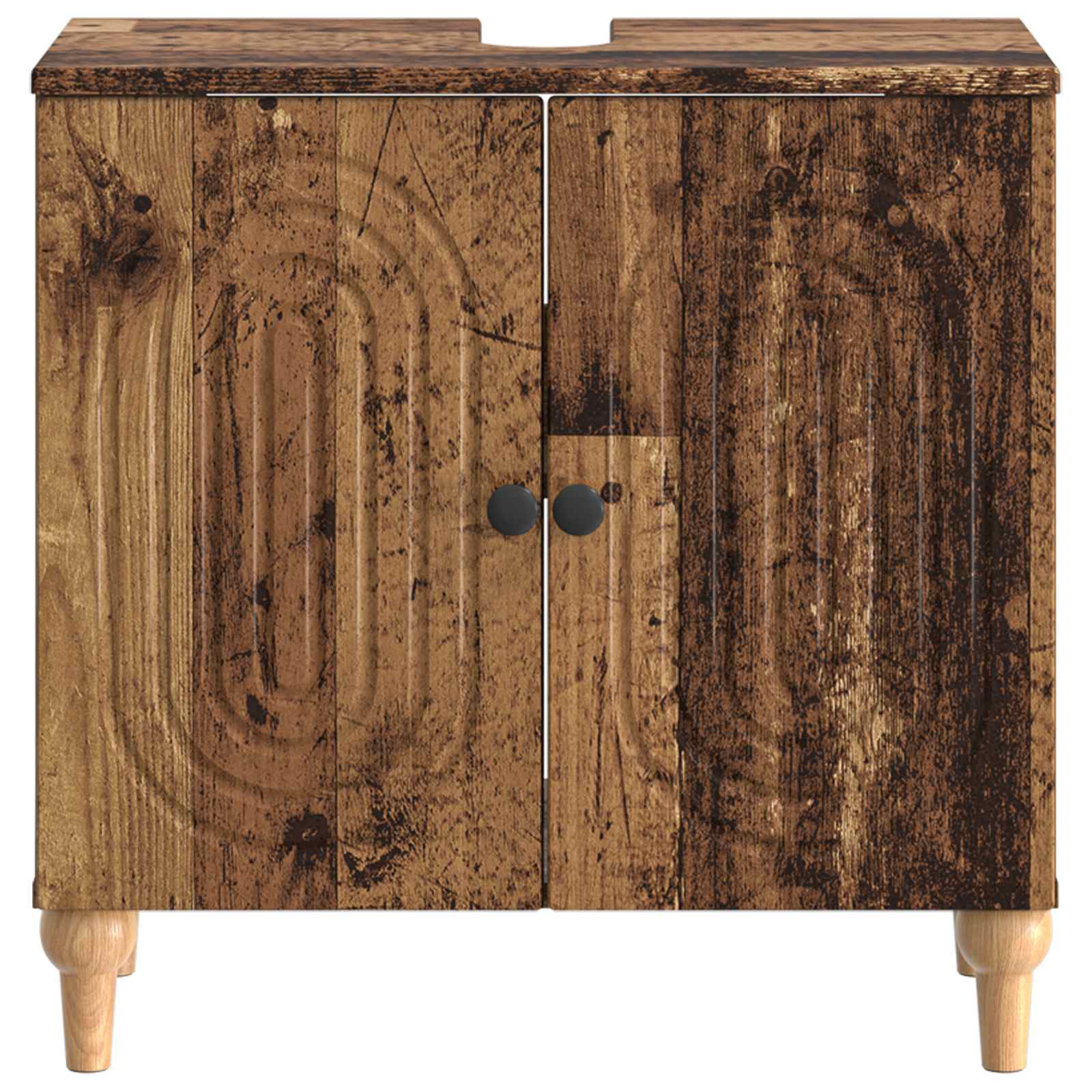 vidaXL Szafka pod umywalkę ALKMAAR Stare drewno 59,5 x 31,5 x 59 cm