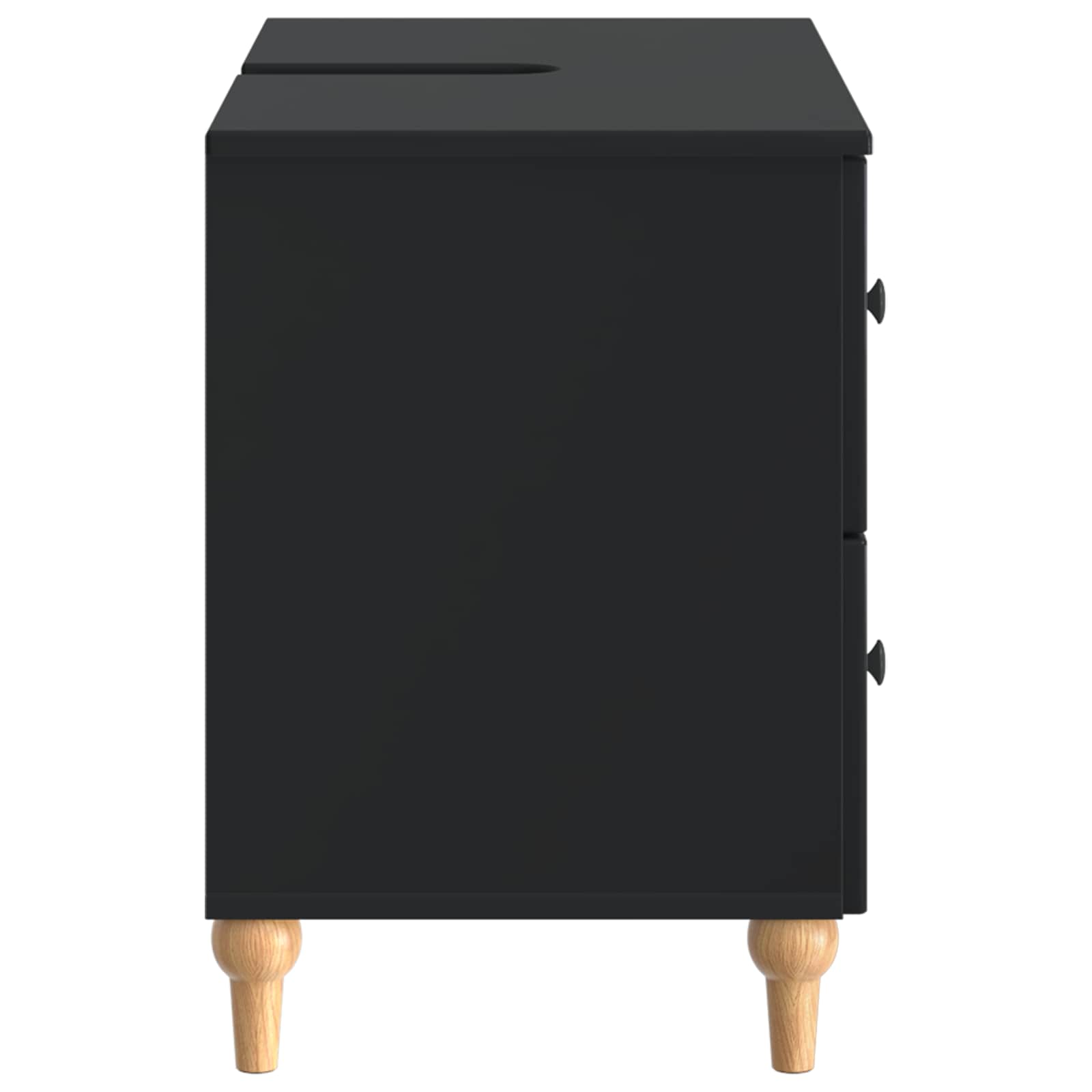 vidaXL Szafka pod umywalkę ALKMAAR Czarny 82 x 41 x 59 cm