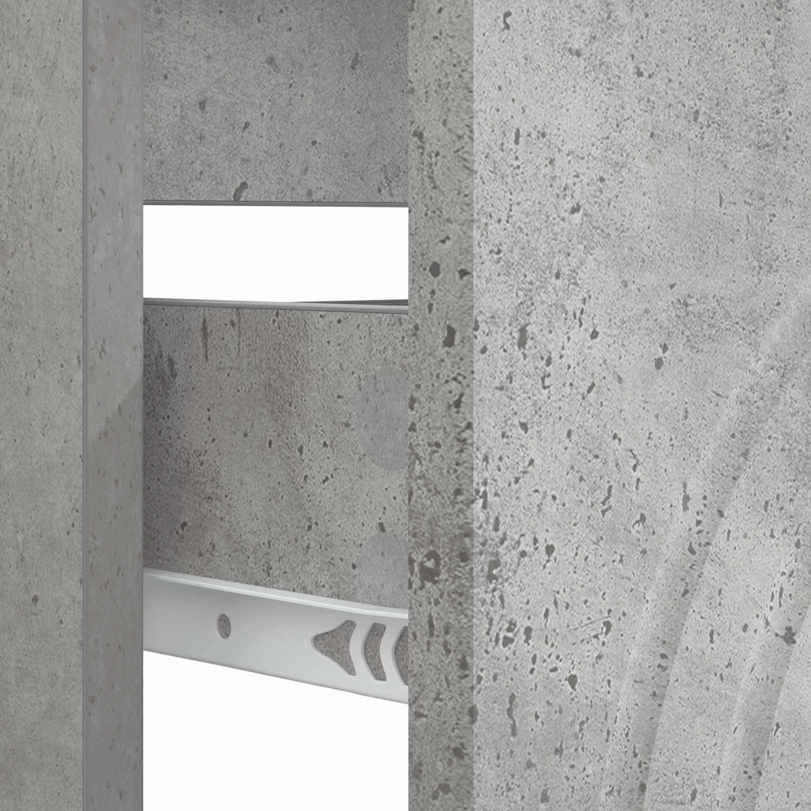 vidaXL Szafka pod umywalkę ALKMAAR Betonowy szary 82 x 41 x 59 cm