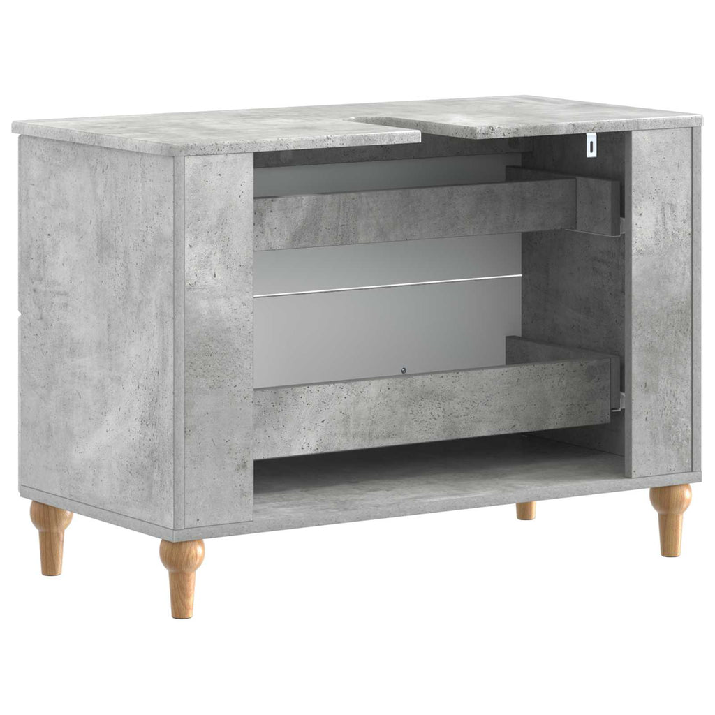 vidaXL Szafka pod umywalkę ALKMAAR Betonowy szary 82 x 41 x 59 cm