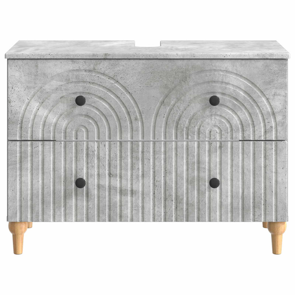 vidaXL Szafka pod umywalkę ALKMAAR Betonowy szary 82 x 41 x 59 cm