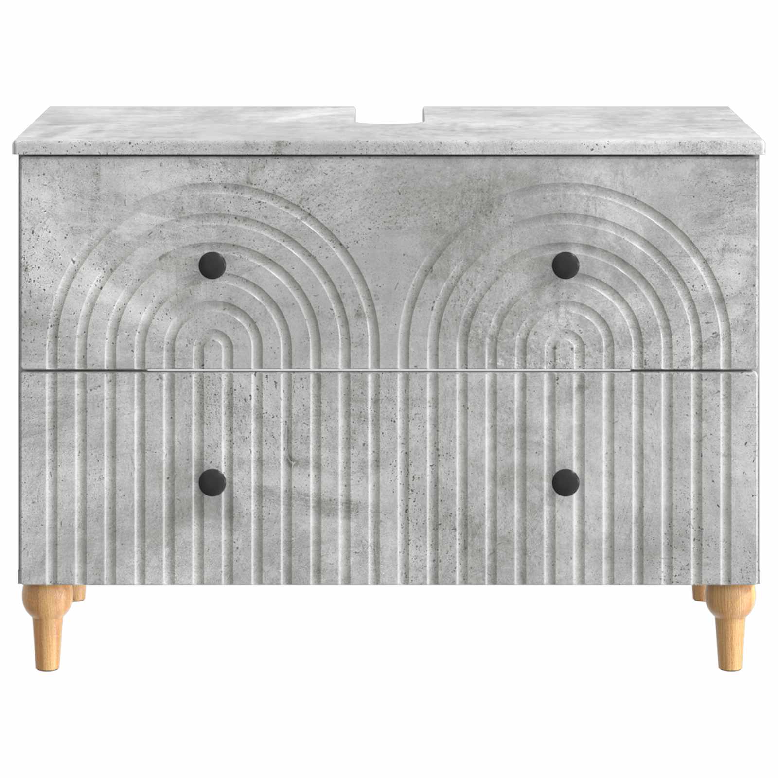 vidaXL Szafka pod umywalkę ALKMAAR Betonowy szary 82 x 41 x 59 cm