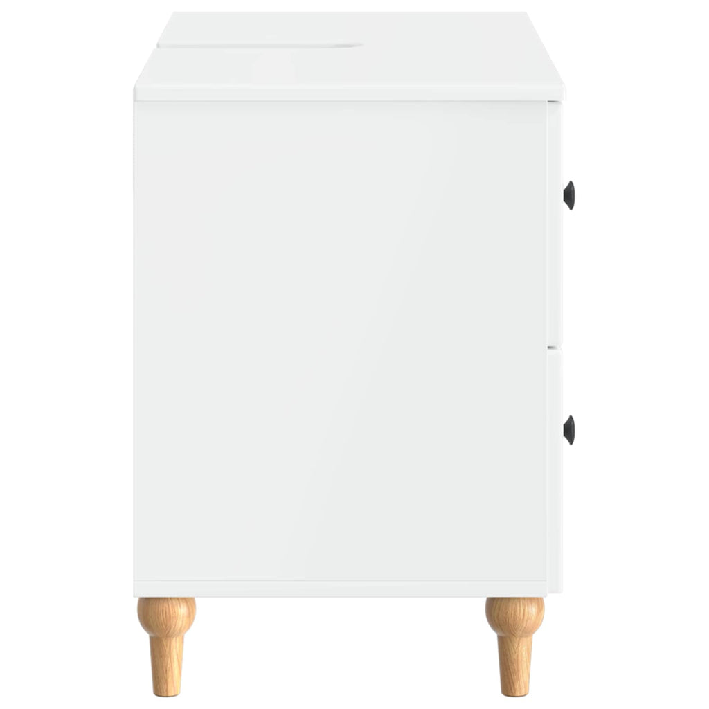 vidaXL Szafka pod umywalkę ALKMAAR Biały wysoki połysk 82 x 41 x 59 cm
