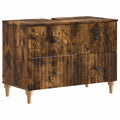 vidaXL Szafka pod umywalkę ALKMAAR Dąb wędzony 82 x 41 x 59 cm