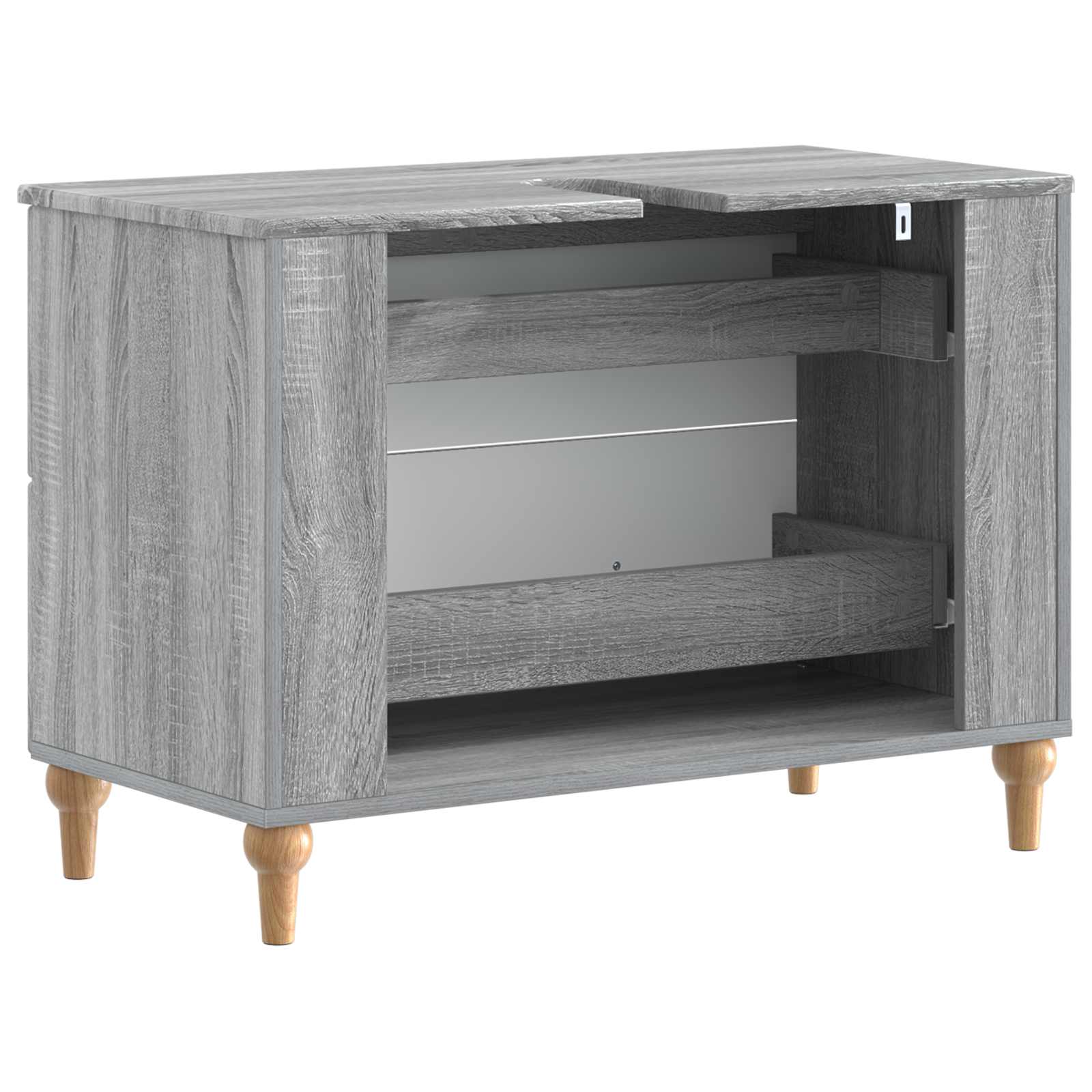 vidaXL Szafka pod umywalkę ALKMAAR Szary Sonoma 82 x 41 x 59 cm