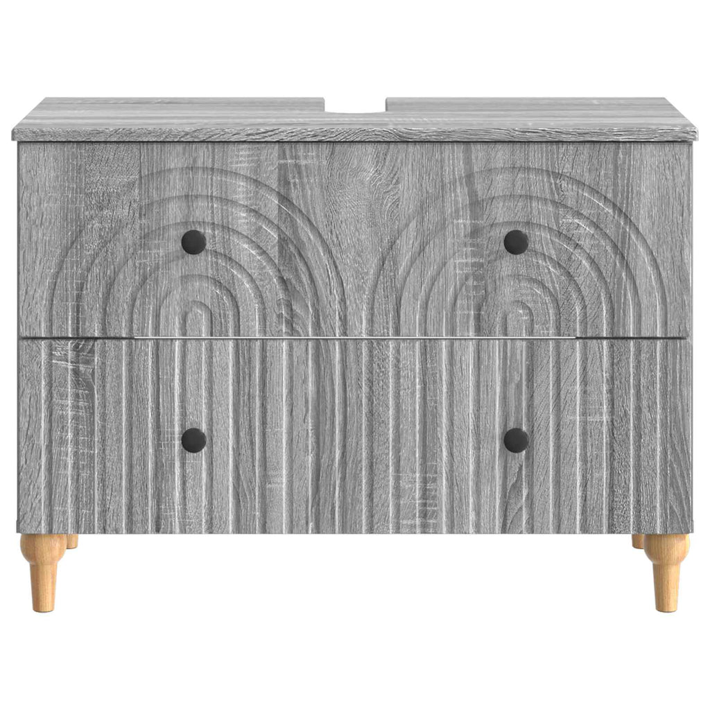 vidaXL Szafka pod umywalkę ALKMAAR Szary Sonoma 82 x 41 x 59 cm