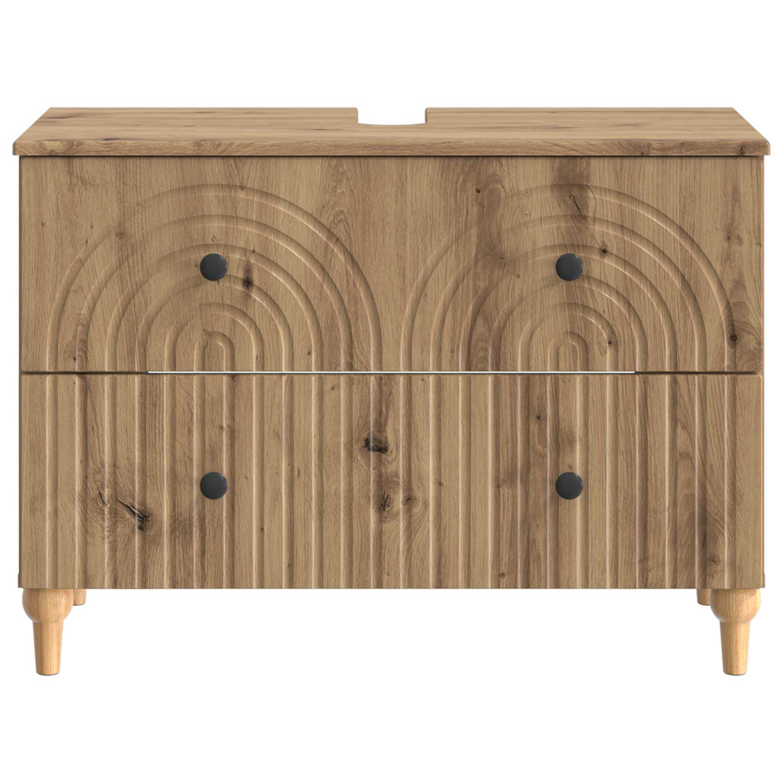 vidaXL Szafka pod umywalkę ALKMAAR Dąb artisan 82 x 41 x 59 cm