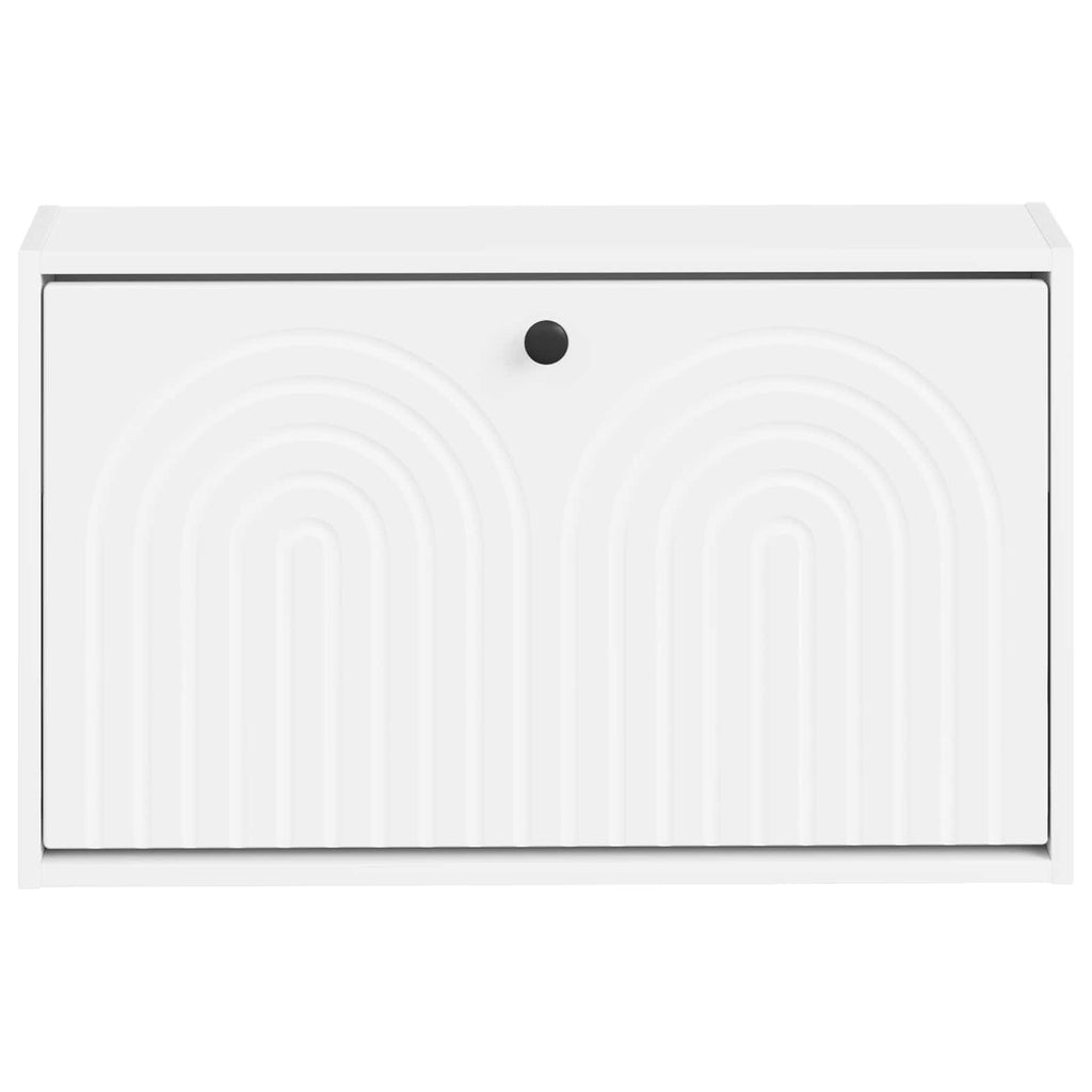 vidaXL Wisząca szafka na buty ALKMAAR 71 x 17 x 43 cm Biały