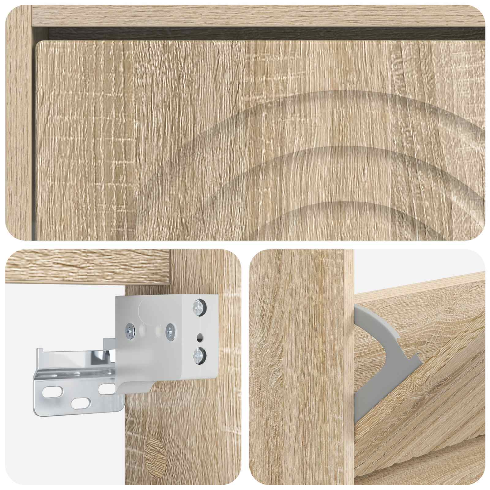 vidaXL Wisząca szafka na buty ALKMAAR 71 x 17 x 43 cm dąb Sonoma