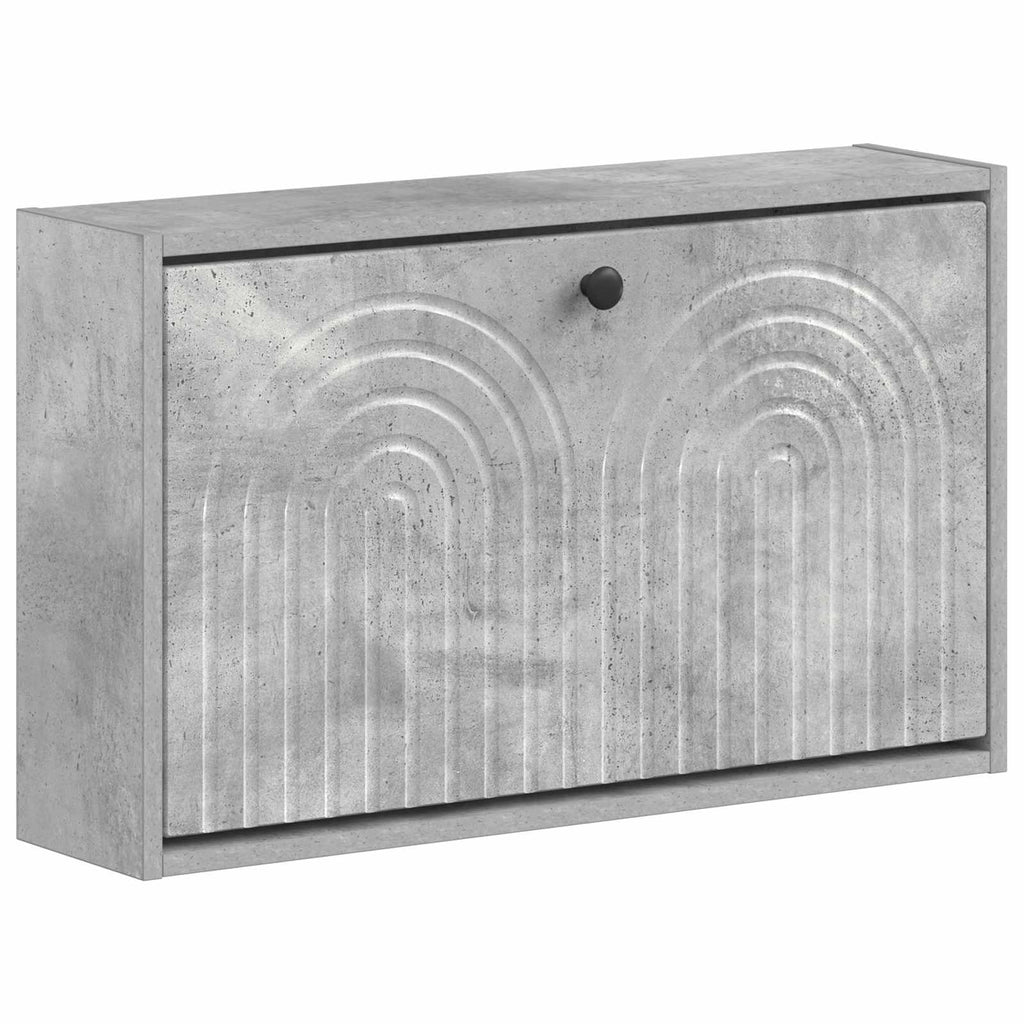 vidaXL Wisząca szafka na buty ALKMAAR 71 x 17 x 43 cm Betonowy szary