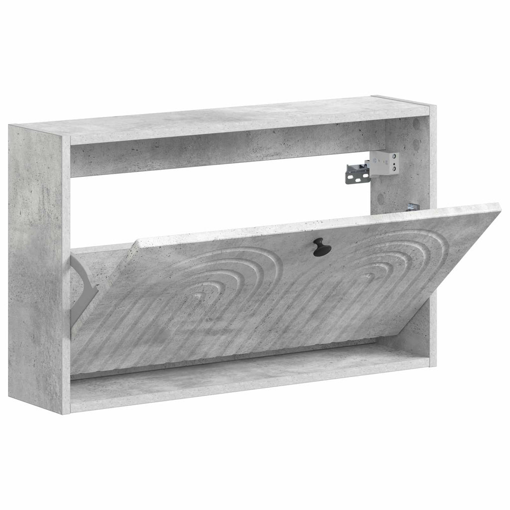 vidaXL Wisząca szafka na buty ALKMAAR 71 x 17 x 43 cm Betonowy szary