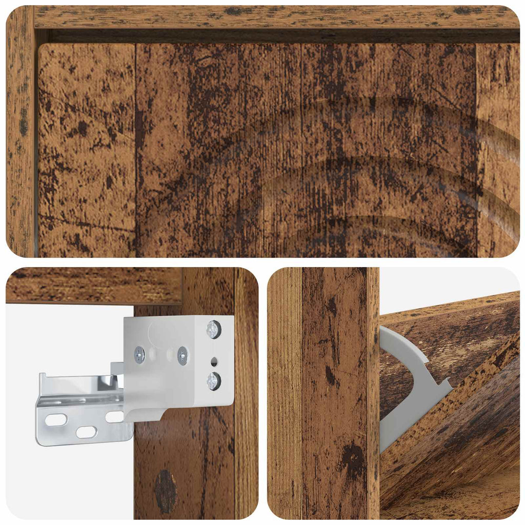 vidaXL Wisząca szafka na buty ALKMAAR 71 x 17 x 43 cm Stare drewno