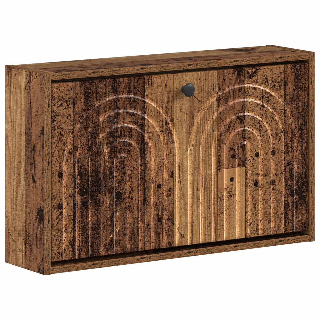 vidaXL Wisząca szafka na buty ALKMAAR 71 x 17 x 43 cm Stare drewno
