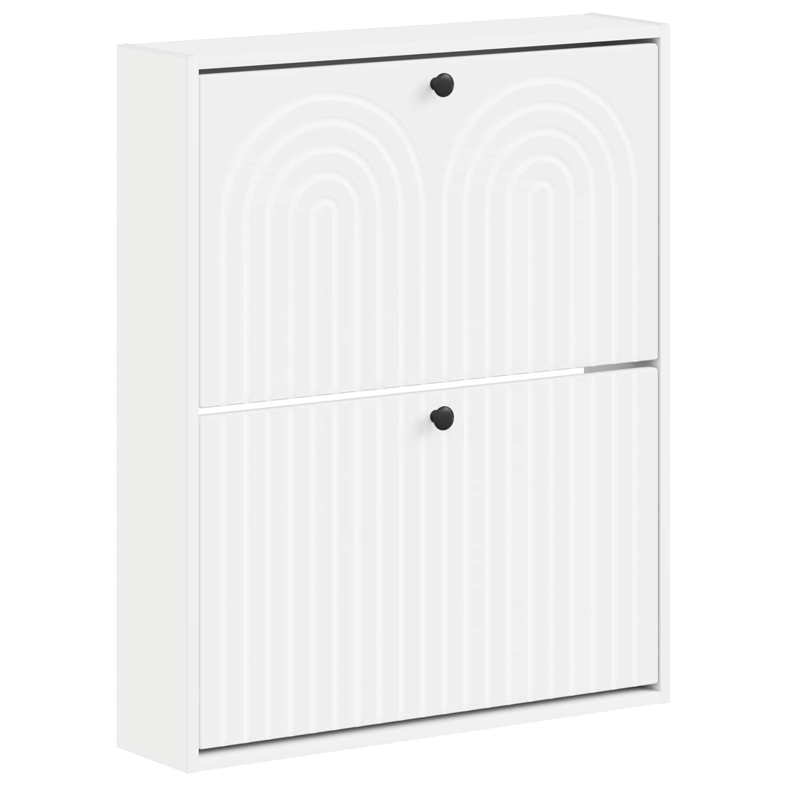 vidaXL Wisząca szafka na buty ALKMAAR 71 x 17 x 86 cm Biały