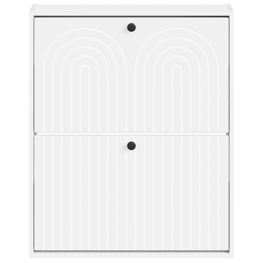 vidaXL Wisząca szafka na buty ALKMAAR 71 x 17 x 86 cm Biały