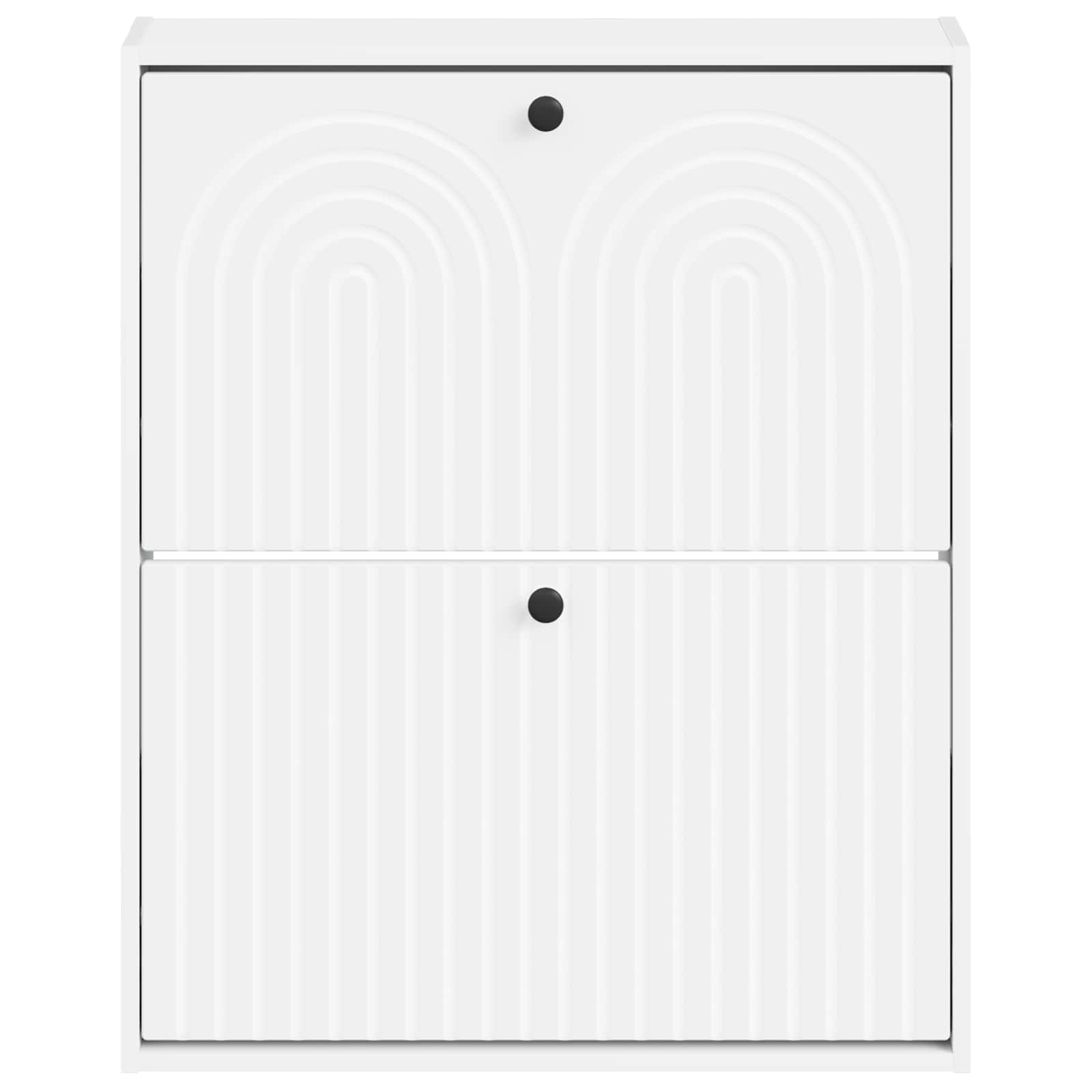 vidaXL Wisząca szafka na buty ALKMAAR 71 x 17 x 86 cm Biały