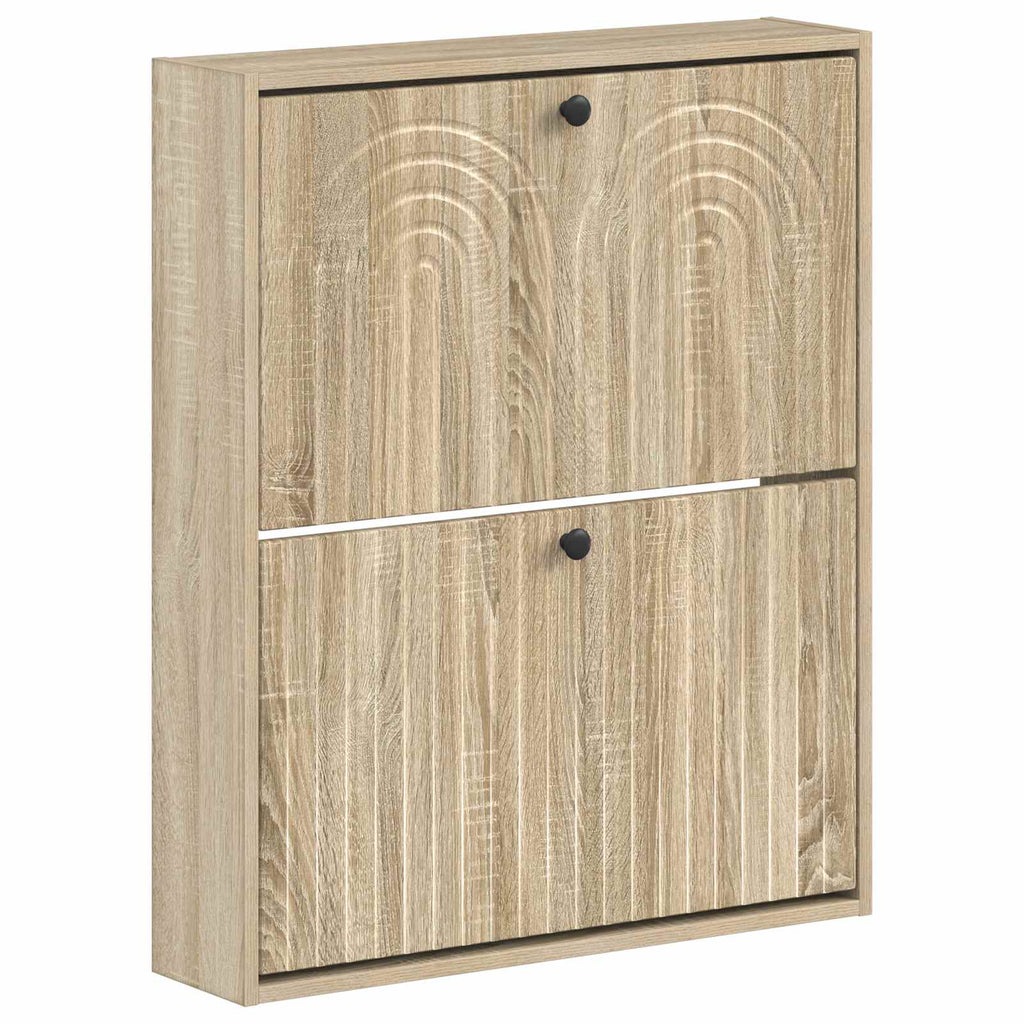 vidaXL Wisząca szafka na buty ALKMAAR 71 x 17 x 86 cm dąb Sonoma