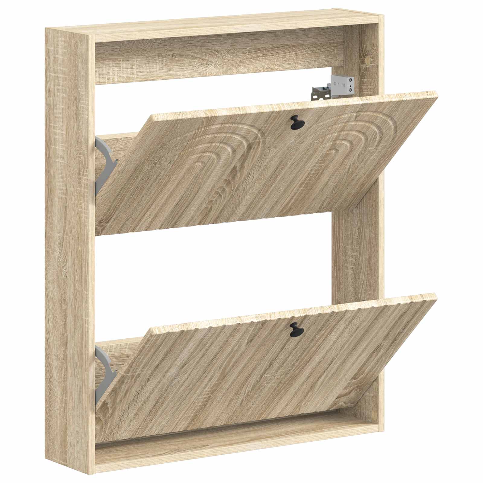 vidaXL Wisząca szafka na buty ALKMAAR 71 x 17 x 86 cm dąb Sonoma