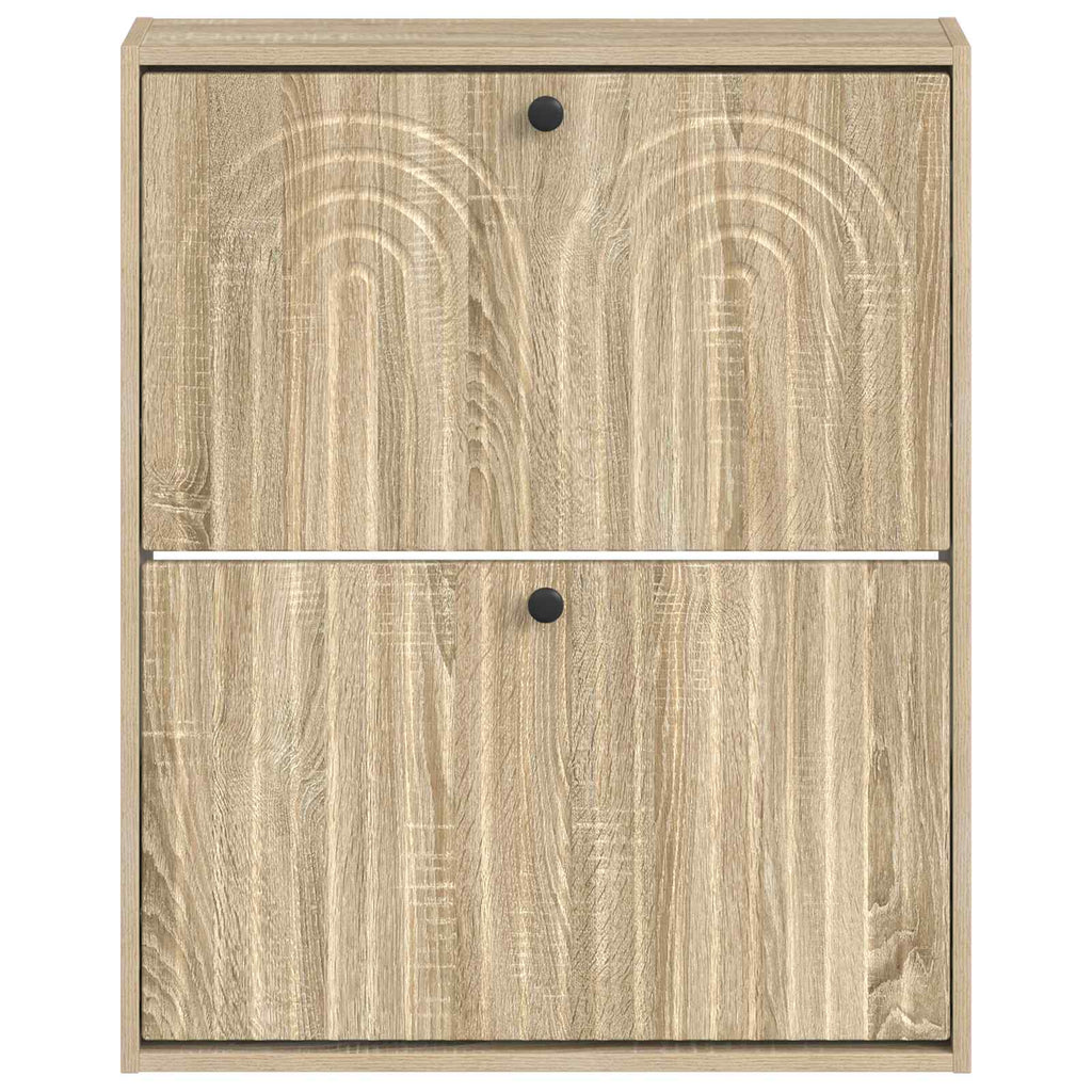 vidaXL Wisząca szafka na buty ALKMAAR 71 x 17 x 86 cm dąb Sonoma
