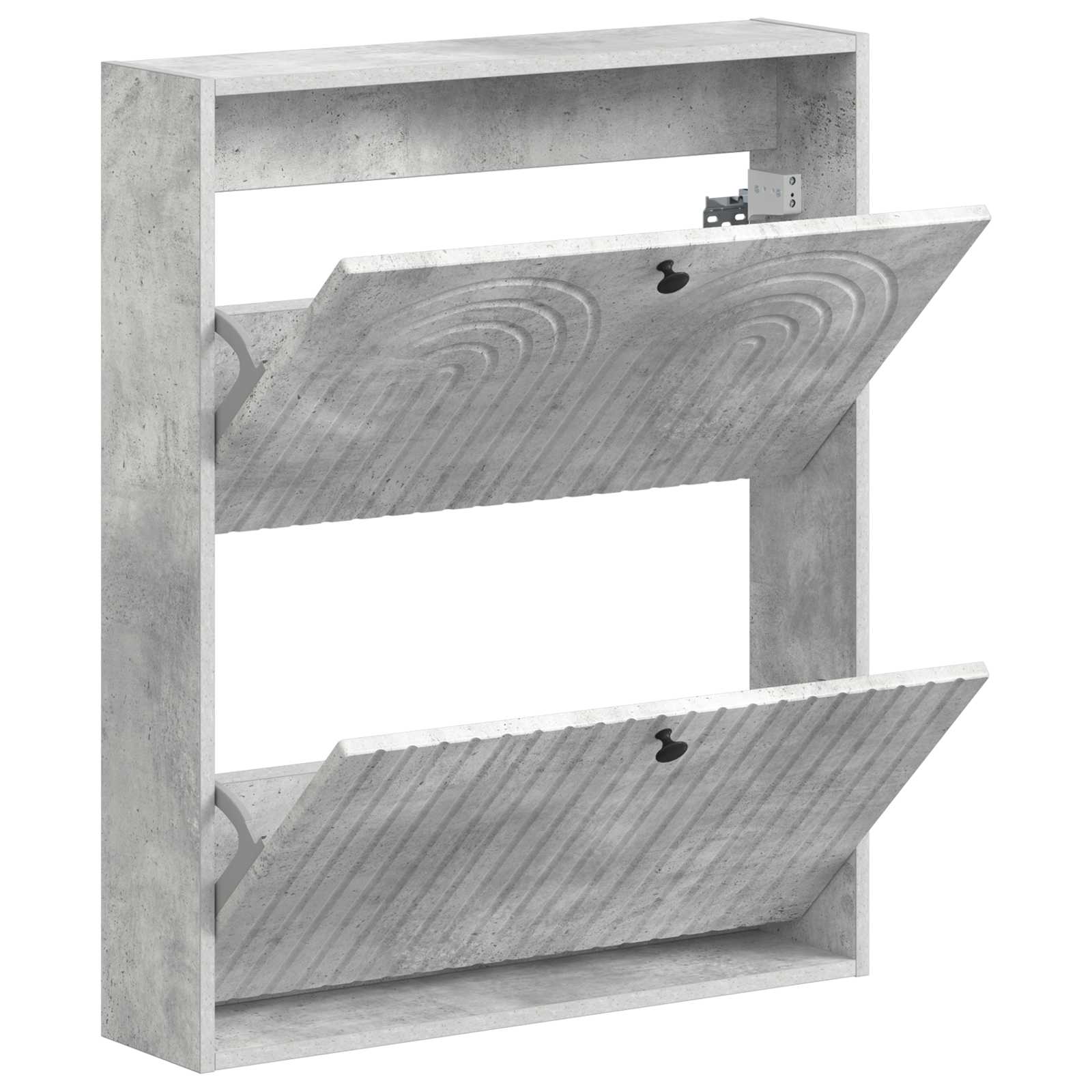 vidaXL Wisząca szafka na buty ALKMAAR 71 x 17 x 86 cm Betonowy szary