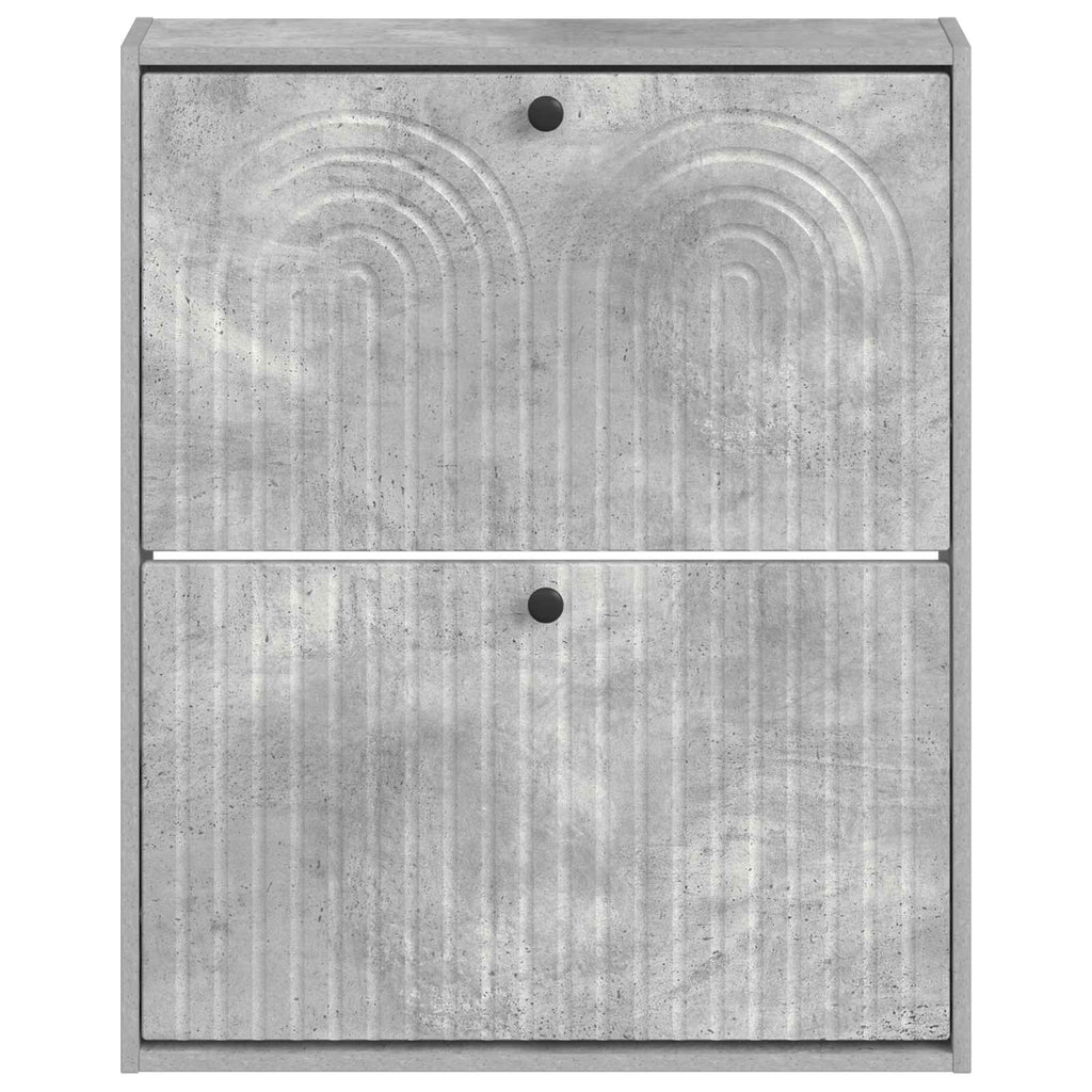 vidaXL Wisząca szafka na buty ALKMAAR 71 x 17 x 86 cm Betonowy szary
