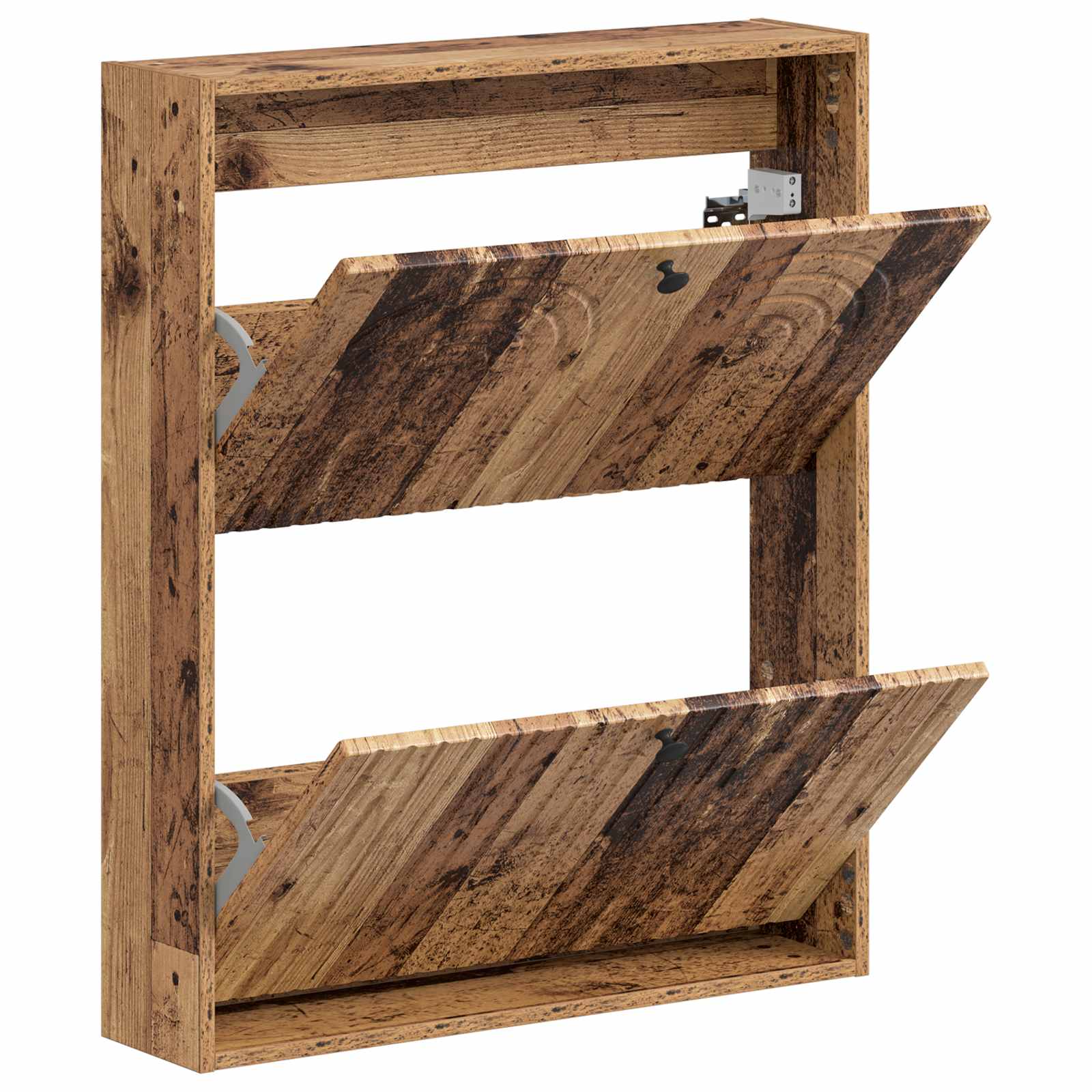 vidaXL Wisząca szafka na buty ALKMAAR 71 x 17 x 86 cm Stare drewno
