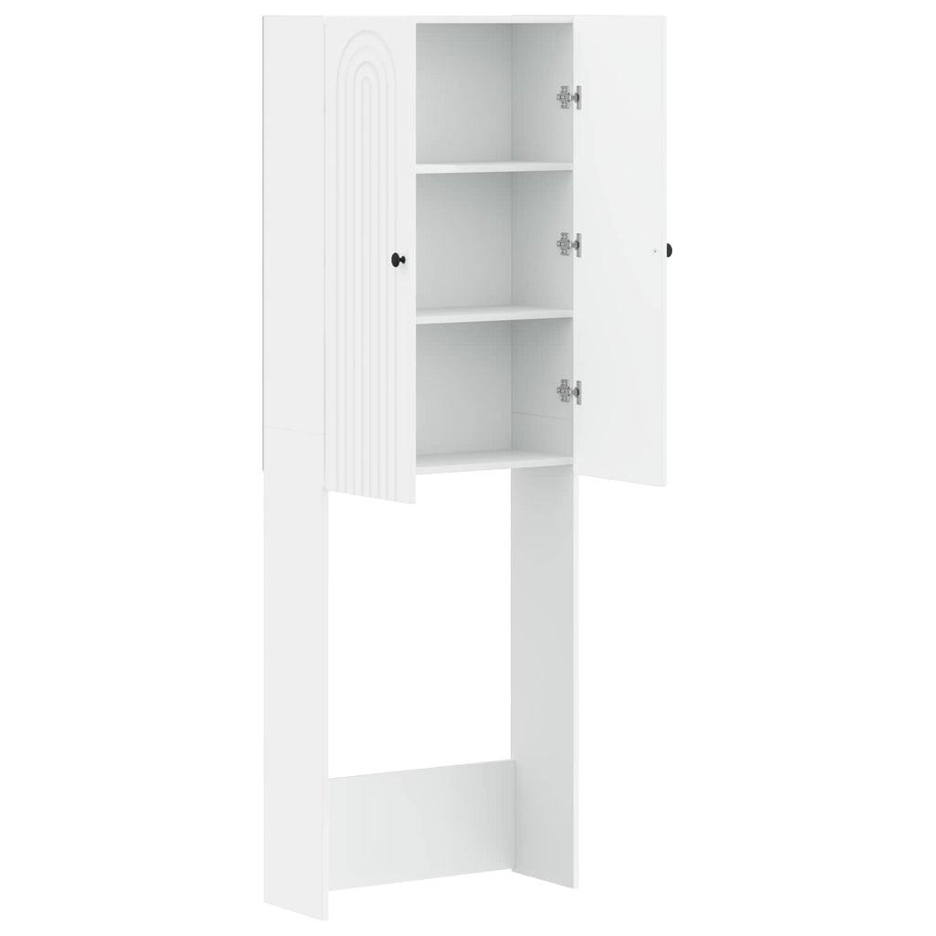 vidaXL Szafka toaletowa ALKMAAR Biały 66 x 25,5 x 190 cm