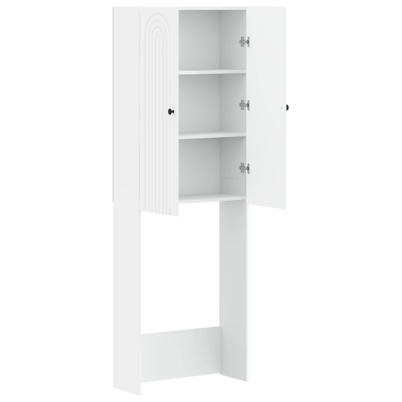 vidaXL Szafka toaletowa ALKMAAR Biały 66 x 25,5 x 190 cm