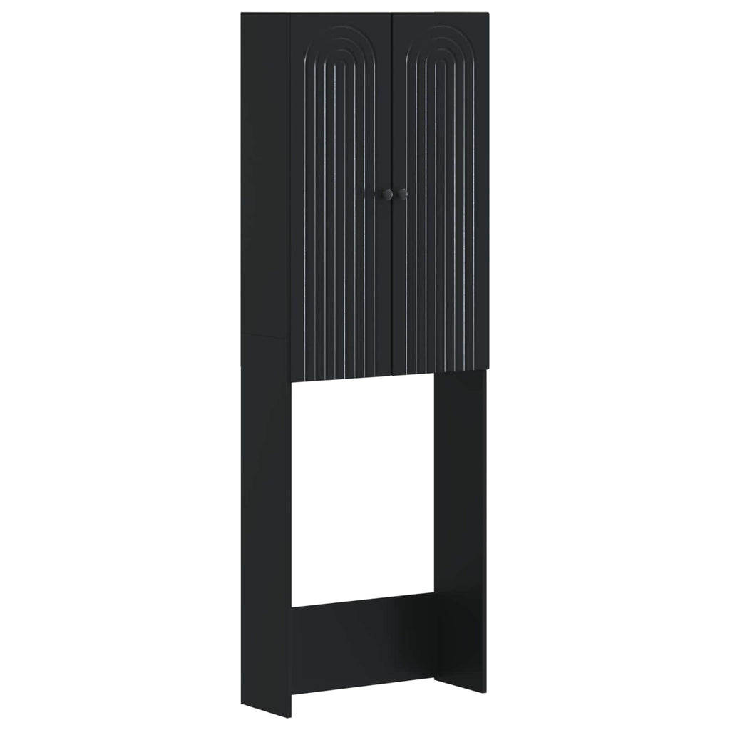 vidaXL Szafka toaletowa ALKMAAR Czarny 66 x 25,5 x 190 cm