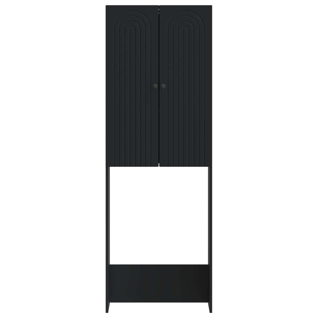 vidaXL Szafka toaletowa ALKMAAR Czarny 66 x 25,5 x 190 cm