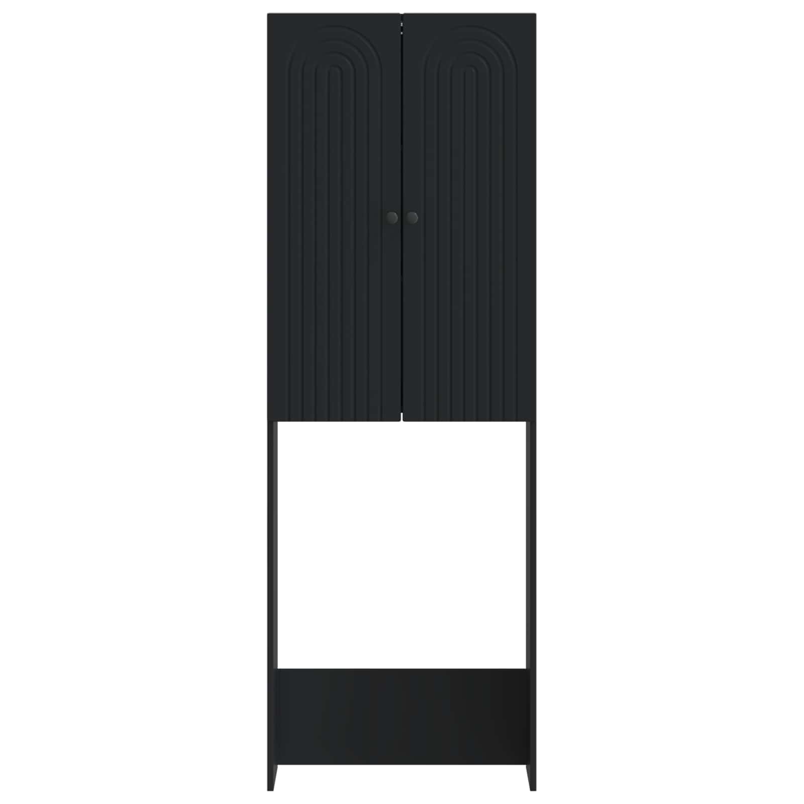 vidaXL Szafka toaletowa ALKMAAR Czarny 66 x 25,5 x 190 cm