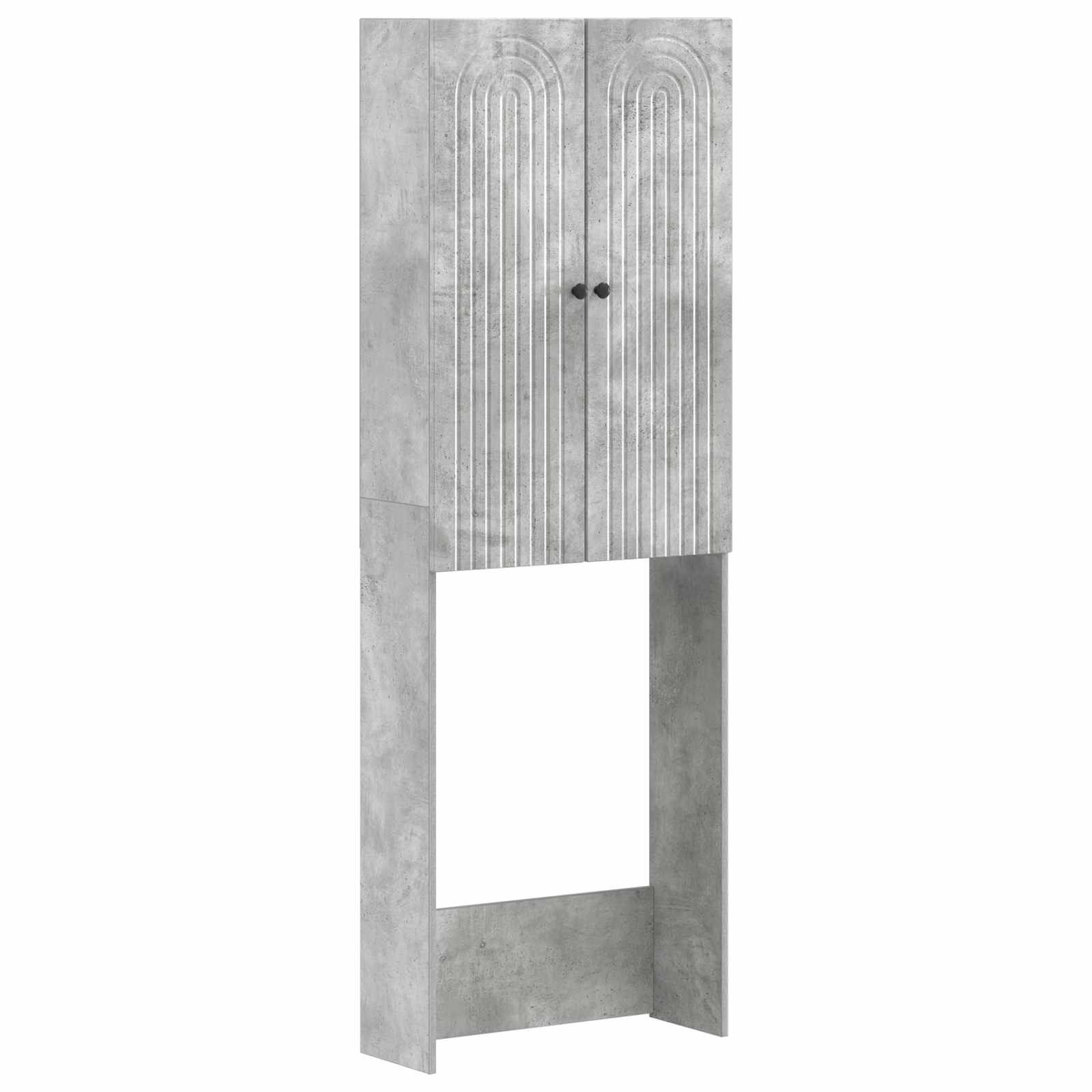 vidaXL Szafka toaletowa ALKMAAR Betonowy szary 66 x 25,5 x 190 cm