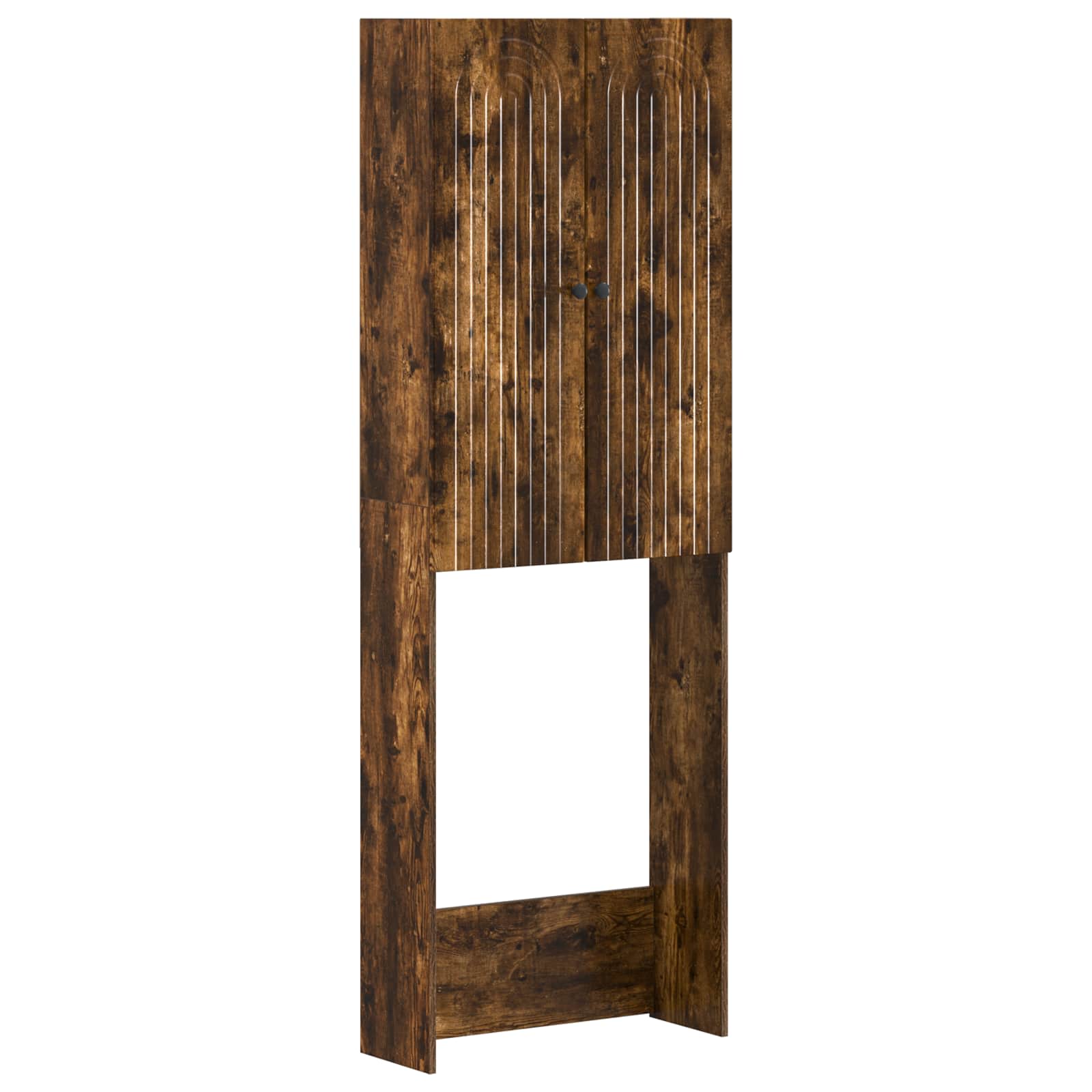 vidaXL Szafka toaletowa ALKMAAR Dąb wędzony 66 x 25,5 x 190 cm
