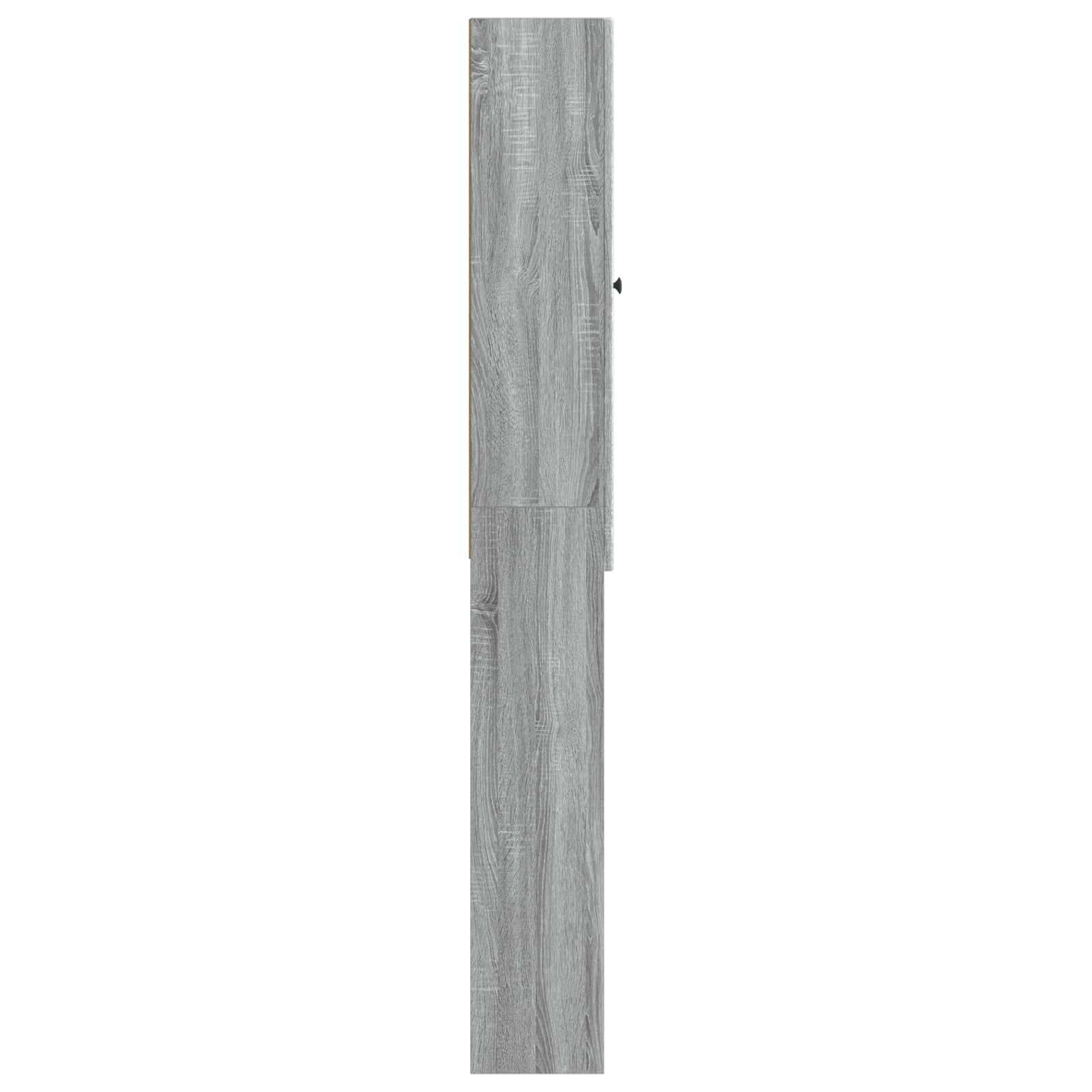 vidaXL Szafka toaletowa ALKMAAR Szary Sonoma 66 x 25,5 x 190 cm