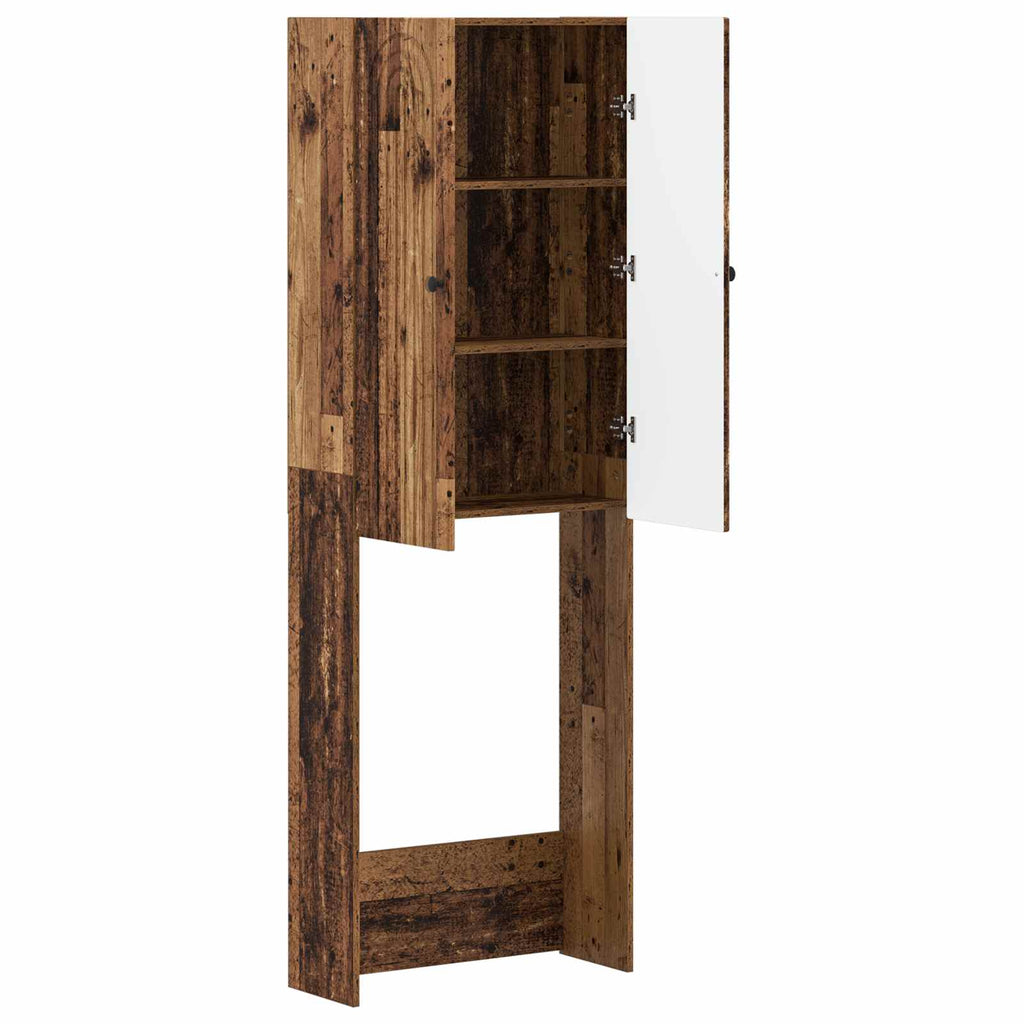 vidaXL Szafka toaletowa ALKMAAR Stare drewno 66 x 25,5 x 190 cm