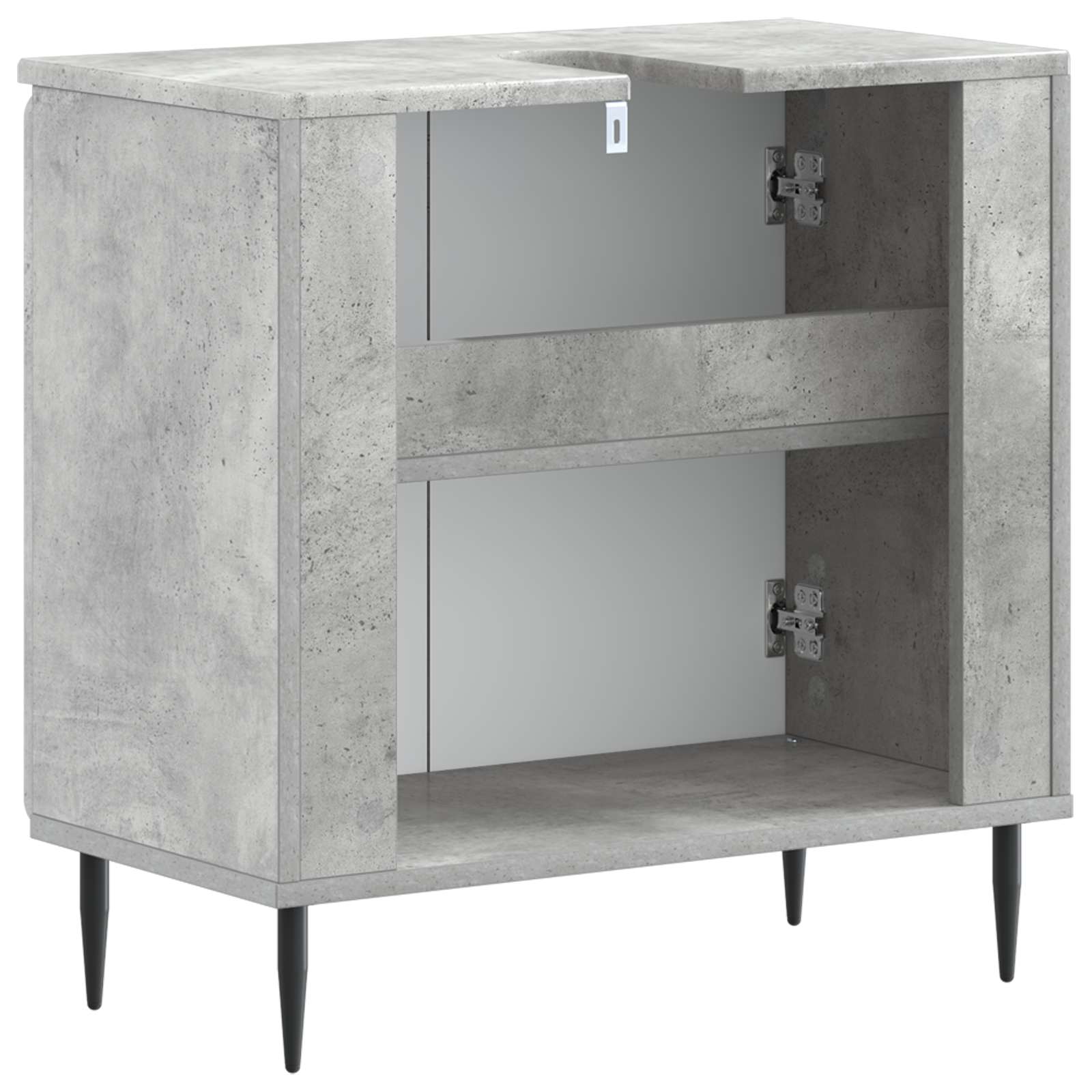 vidaXL Szafka pod umywalkę ZWOLLE Betonowy szary 59,5 x 31,5 x 59 cm