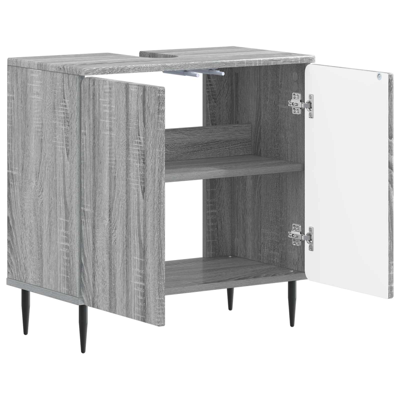 vidaXL Szafka pod umywalkę ZWOLLE Szary Sonoma 59,5 x 31,5 x 59 cm
