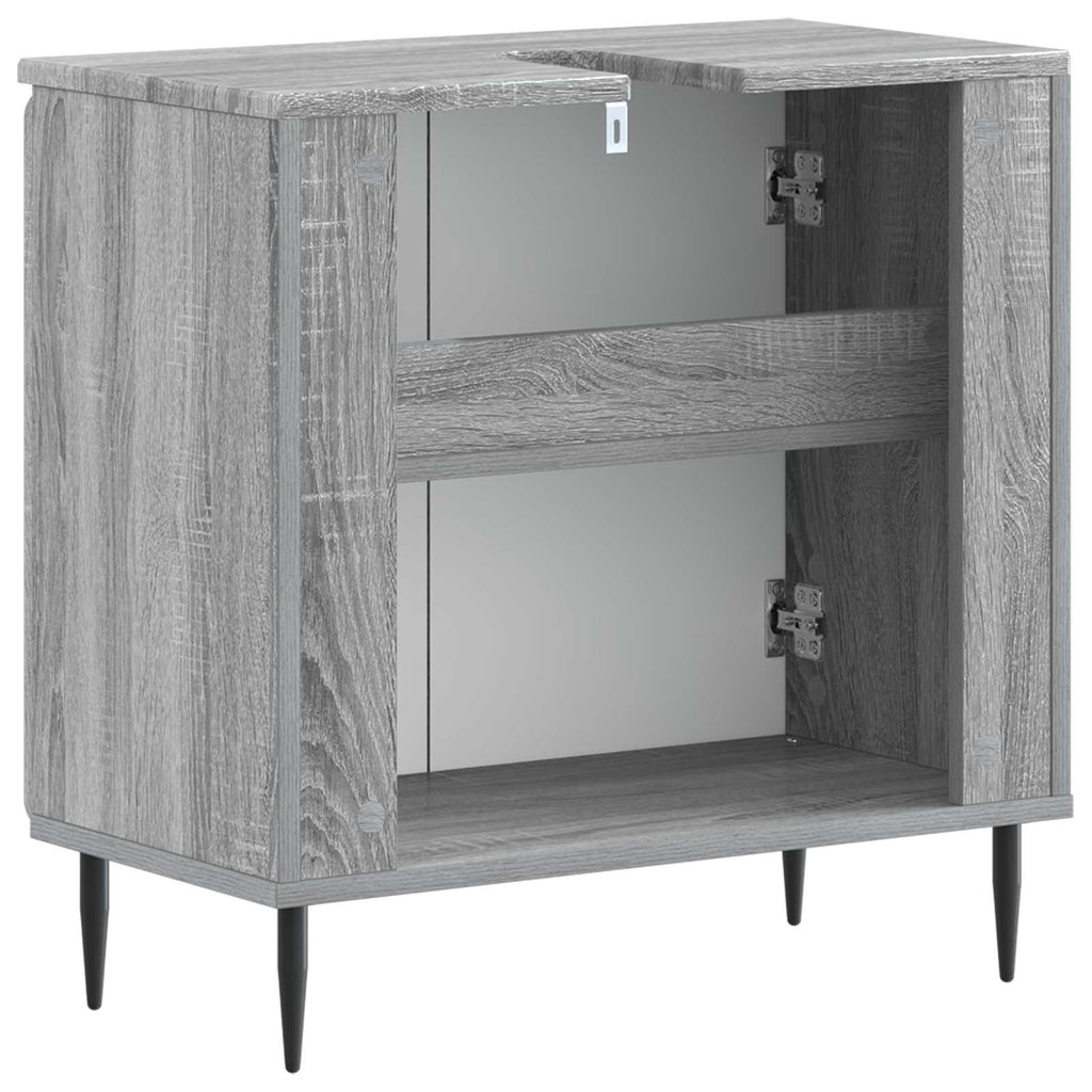 vidaXL Szafka pod umywalkę ZWOLLE Szary Sonoma 59,5 x 31,5 x 59 cm