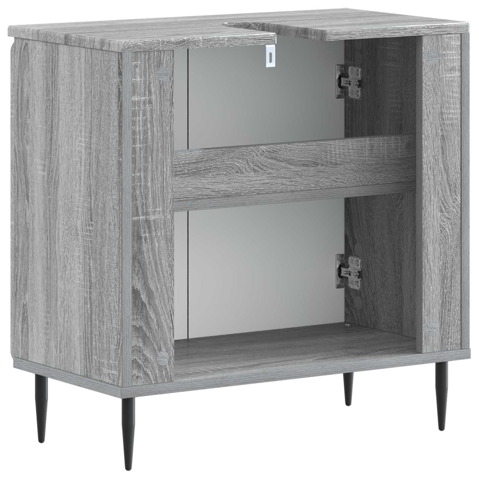 vidaXL Szafka pod umywalkę ZWOLLE Szary Sonoma 59,5 x 31,5 x 59 cm