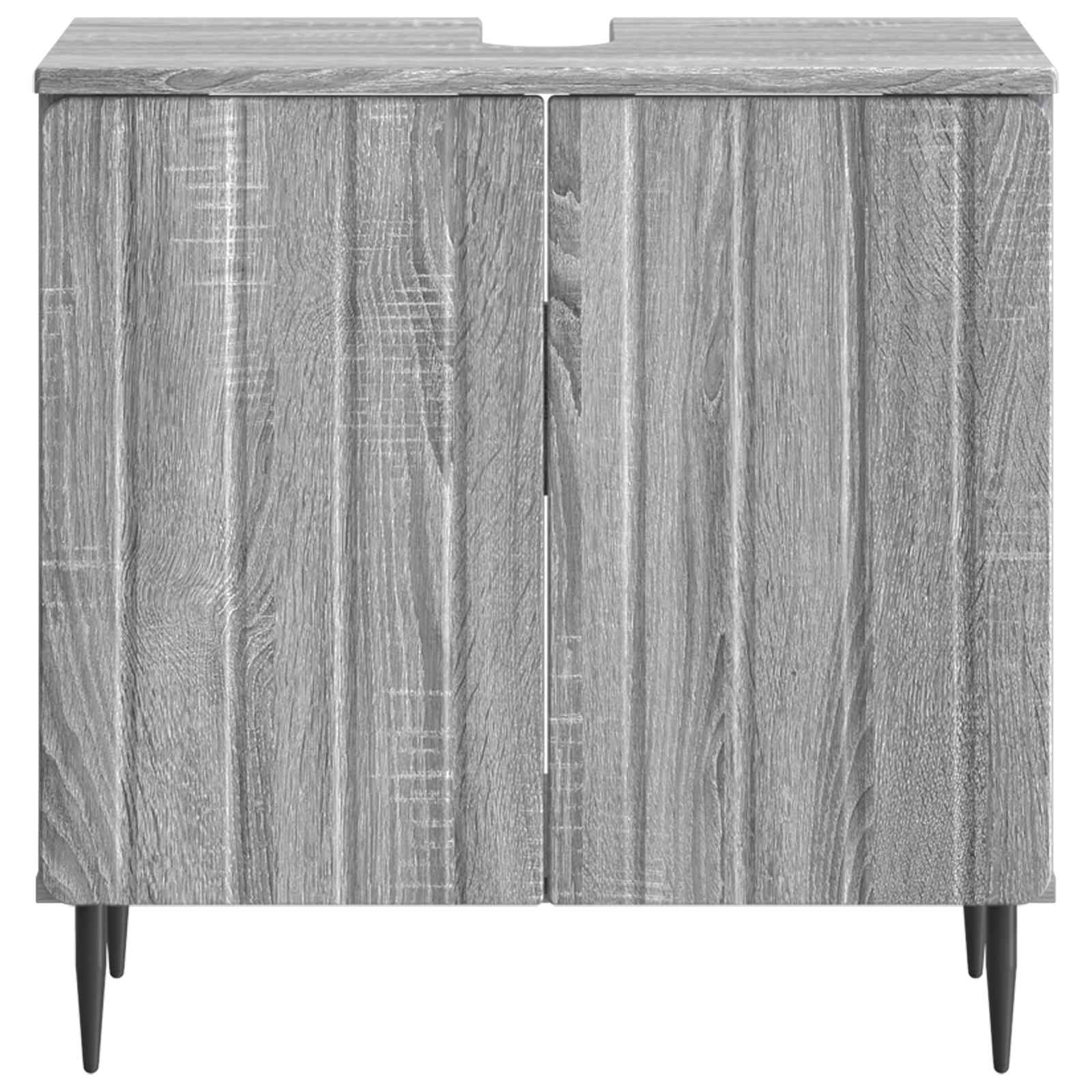 vidaXL Szafka pod umywalkę ZWOLLE Szary Sonoma 59,5 x 31,5 x 59 cm