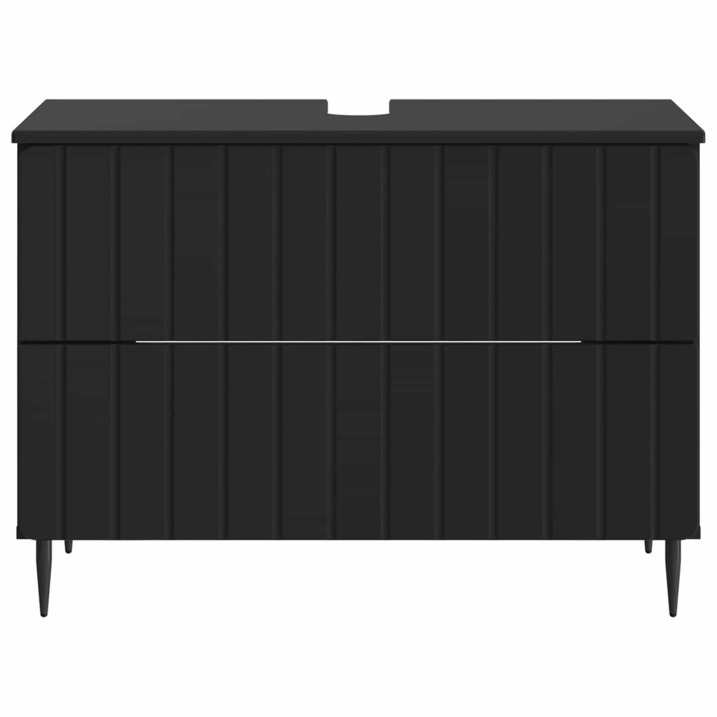 vidaXL Szafka pod umywalkę ZWOLLE Czarny 82 x 41 x 58,5 cm