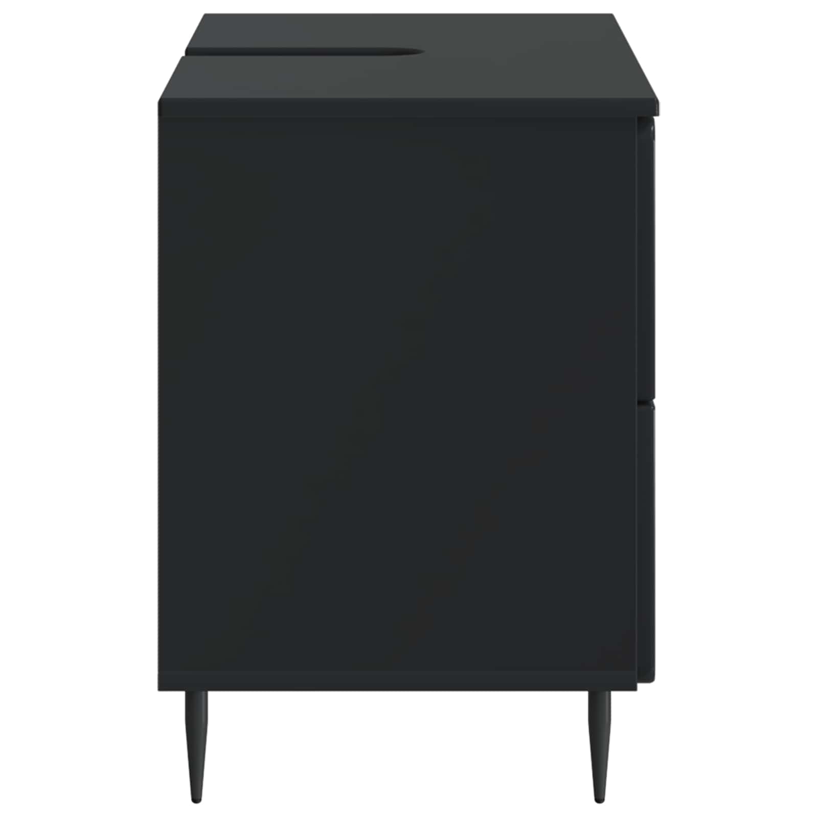 vidaXL Szafka pod umywalkę ZWOLLE Czarny 82 x 41 x 58,5 cm